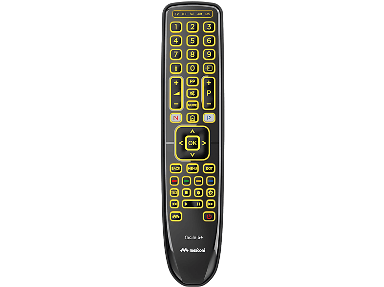 Telecomando Meliconi Facile 5+ LED Gumbody