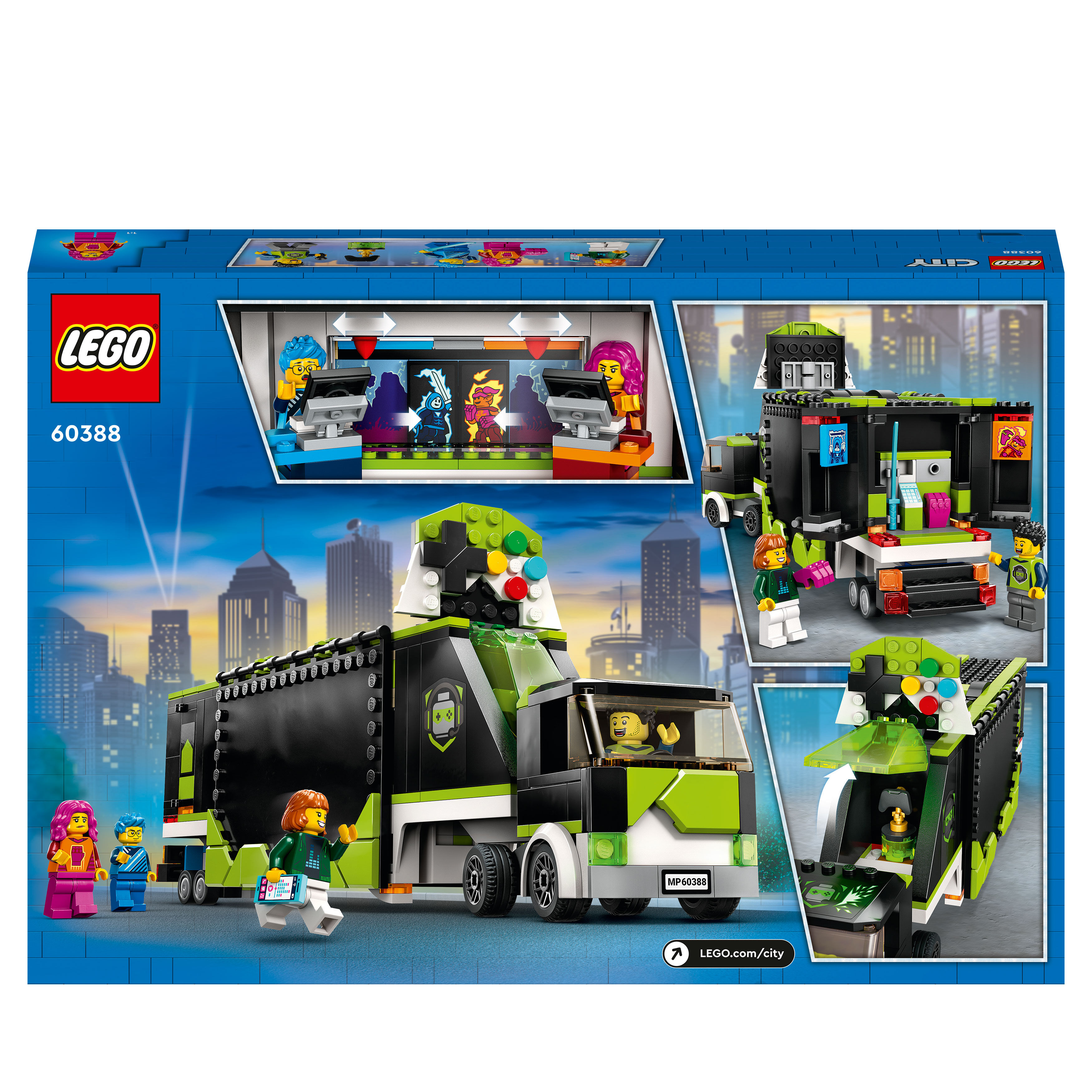 LEGO City 60388 Turnier Bausatz, Gaming Truck Mehrfarbig