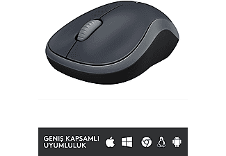 LOGITECH M185 USB Alıcılı Kompakt Kablosuz Mouse - Gri_1