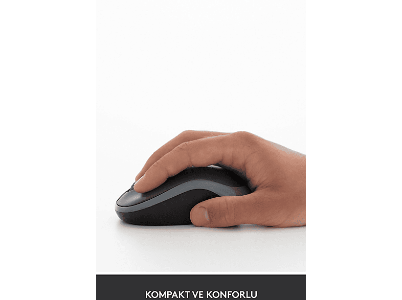 LOGITECH M185 USB Alıcılı Kompakt Kablosuz Mouse - Gri_2