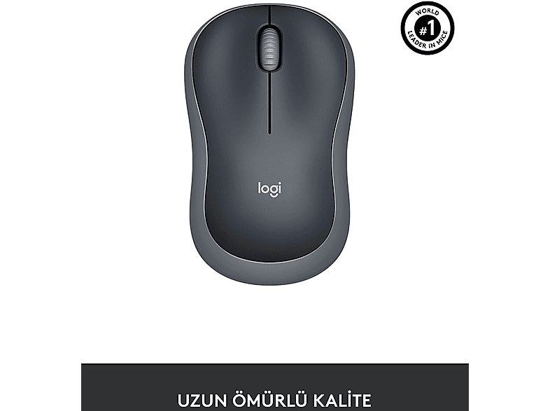 LOGITECH M185 USB Alıcılı Kompakt Kablosuz Mouse - Gri_3