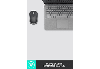 LOGITECH M185 USB Alıcılı Kompakt Kablosuz Mouse - Gri_4