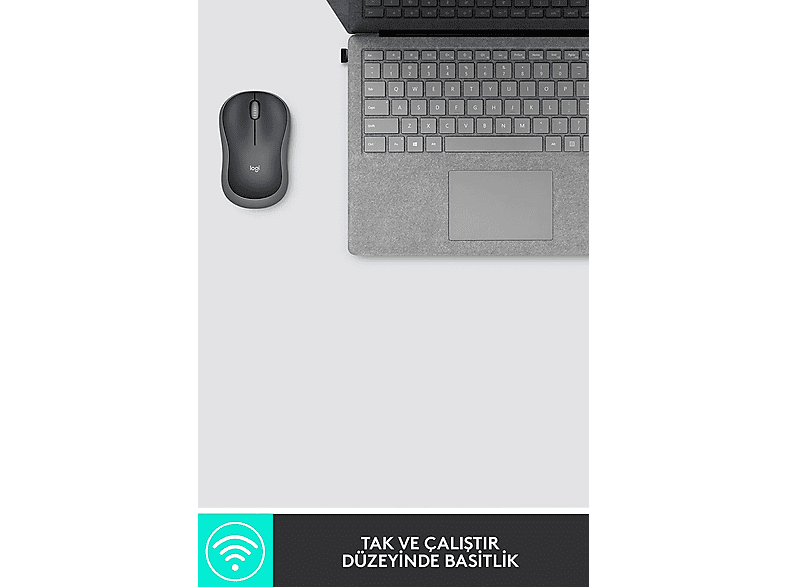 LOGITECH M185 USB Alıcılı Kompakt Kablosuz Mouse - Gri_4