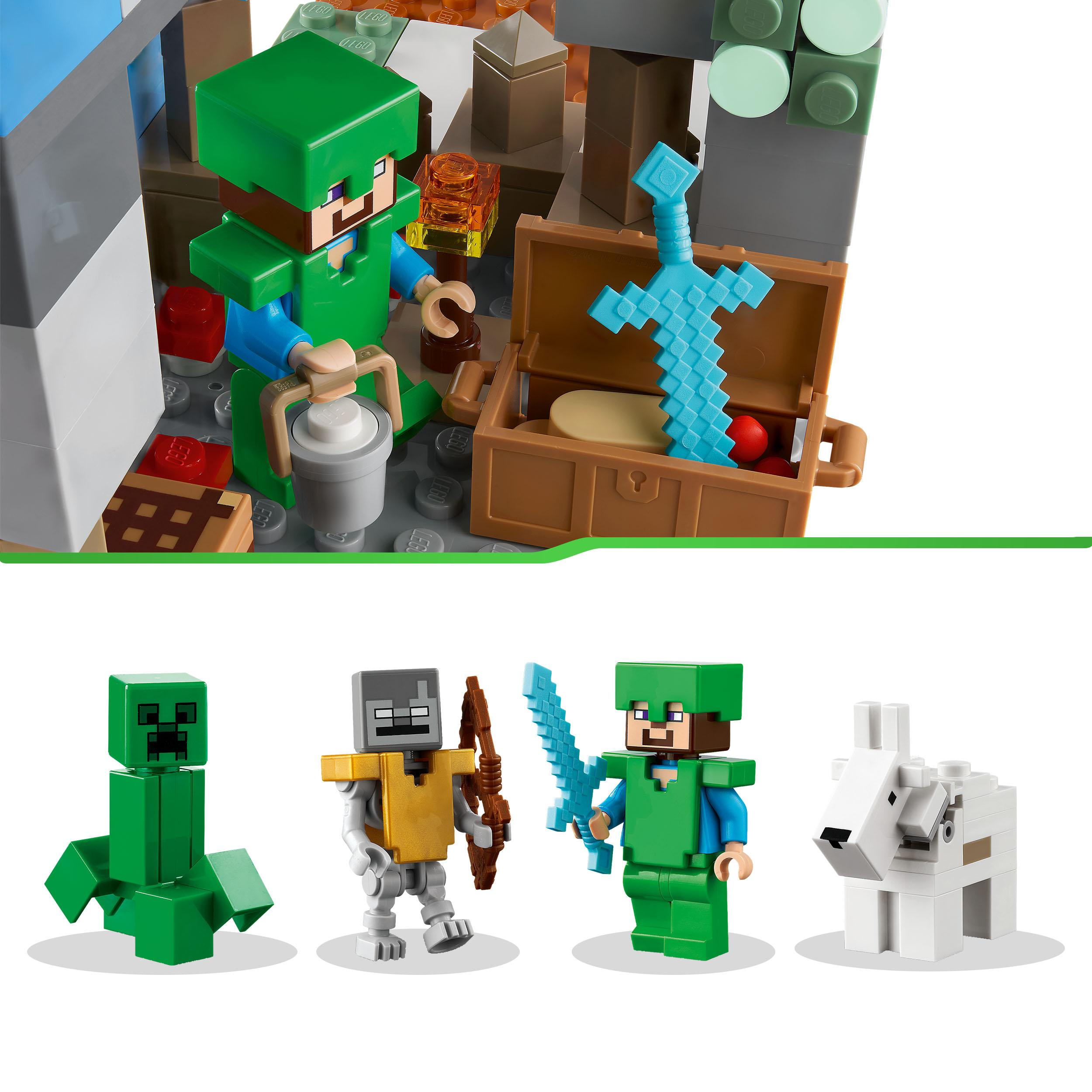 LEGO Minecraft 21243 Die Mehrfarbig Vereisten Gipfel Bausatz