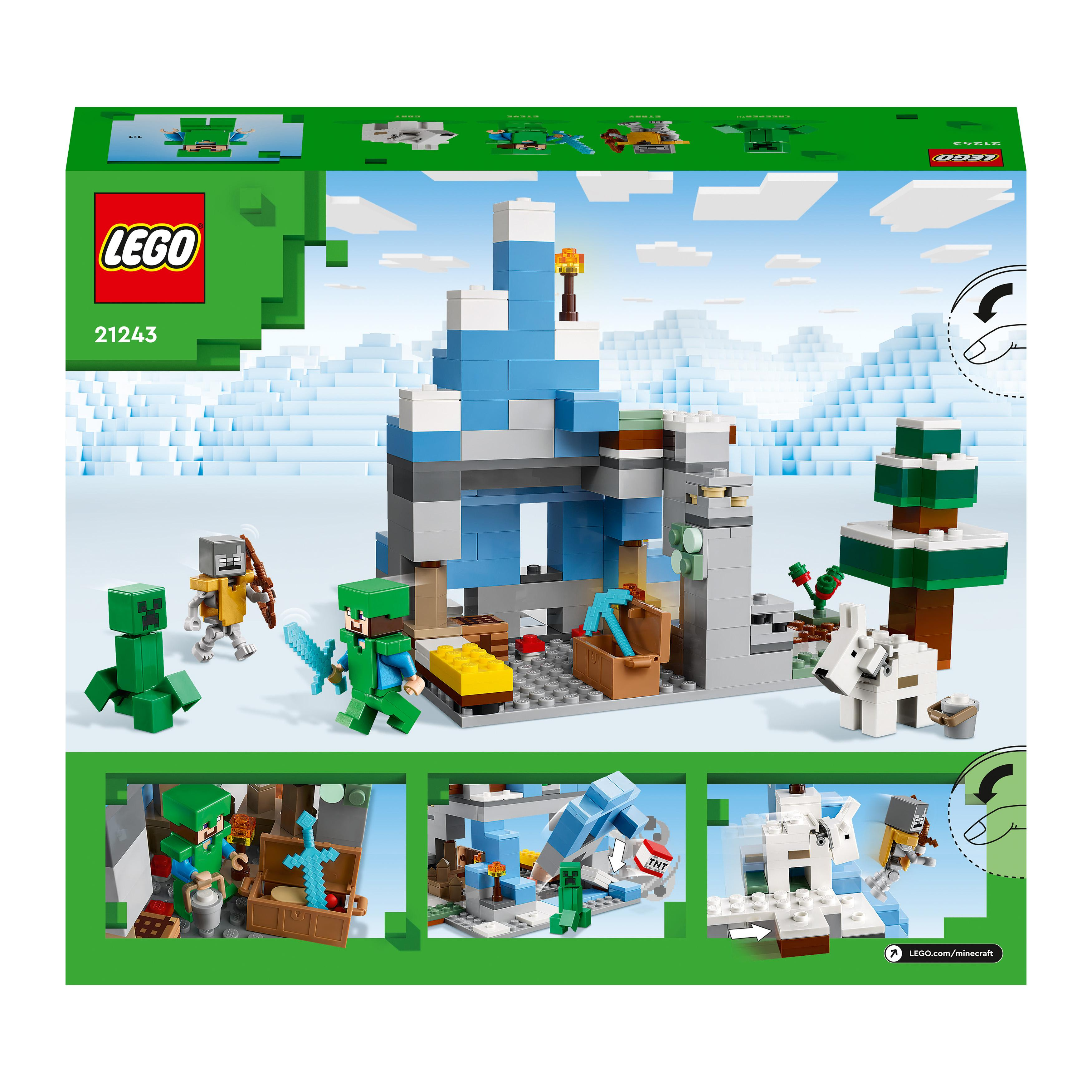 Minecraft Bausatz, Die Mehrfarbig 21243 LEGO Gipfel Vereisten