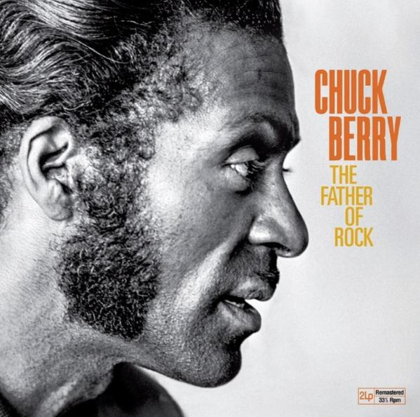 Chuck Berry album borítója. Fekete-fehér kép Chuck Berry profiljáról, narancssárga szöveggel. Album címe.
