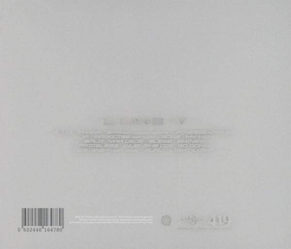 Albumcover mit Albumtitel in der Mitte und einer Liste der Songs.