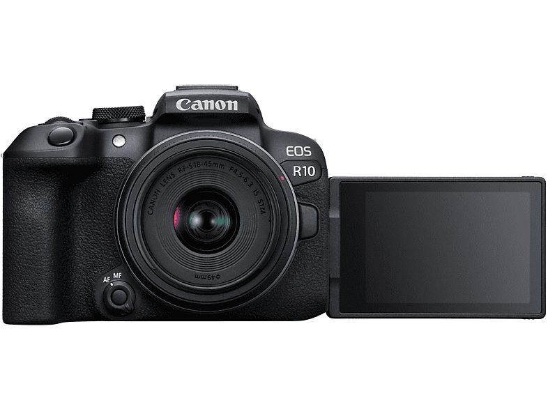 CANON EOS R10 + RF-S 18-45mm f/4.5-6.3 IS STM Kit Fotoğraf Makinesi Siyah_1