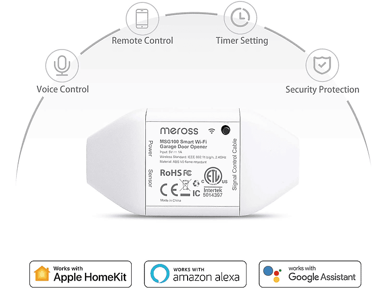 MEROSS Wi-Fi Uzaktan Kontrollü Akıllı Garaj Kapısı Anahtarı_3