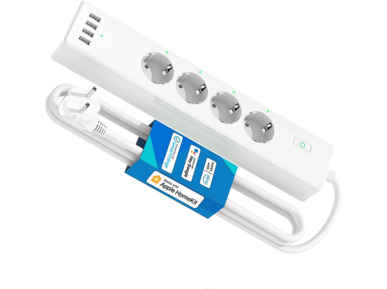 MEROSS 4 Güç + 4 USB Akıllı Çoklu Priz