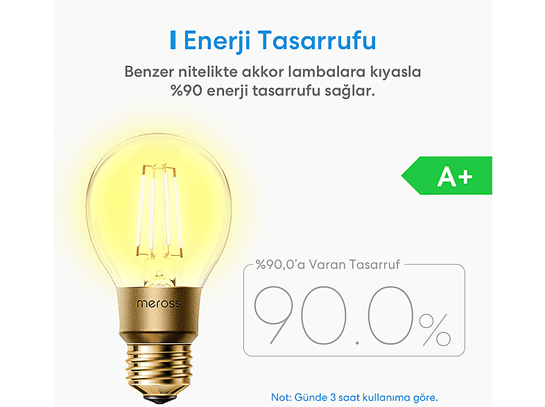 MEROSS 810L/6W Ayarlanabilir Akıllı LED Ampul Sarı-Beyaz_1