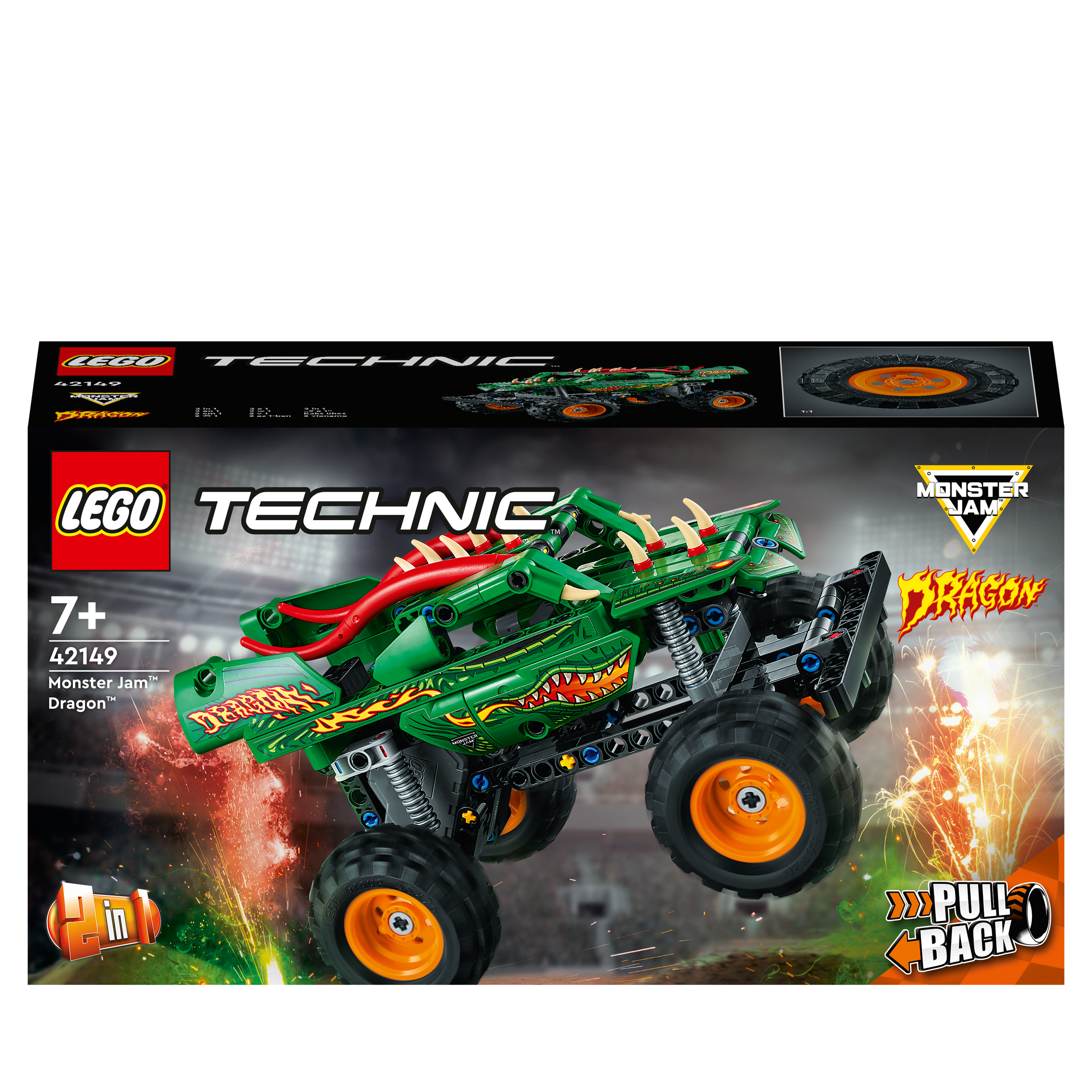 Jam™ Bausatz, Dragon™ Mehrfarbig 42149 Monster LEGO Technic