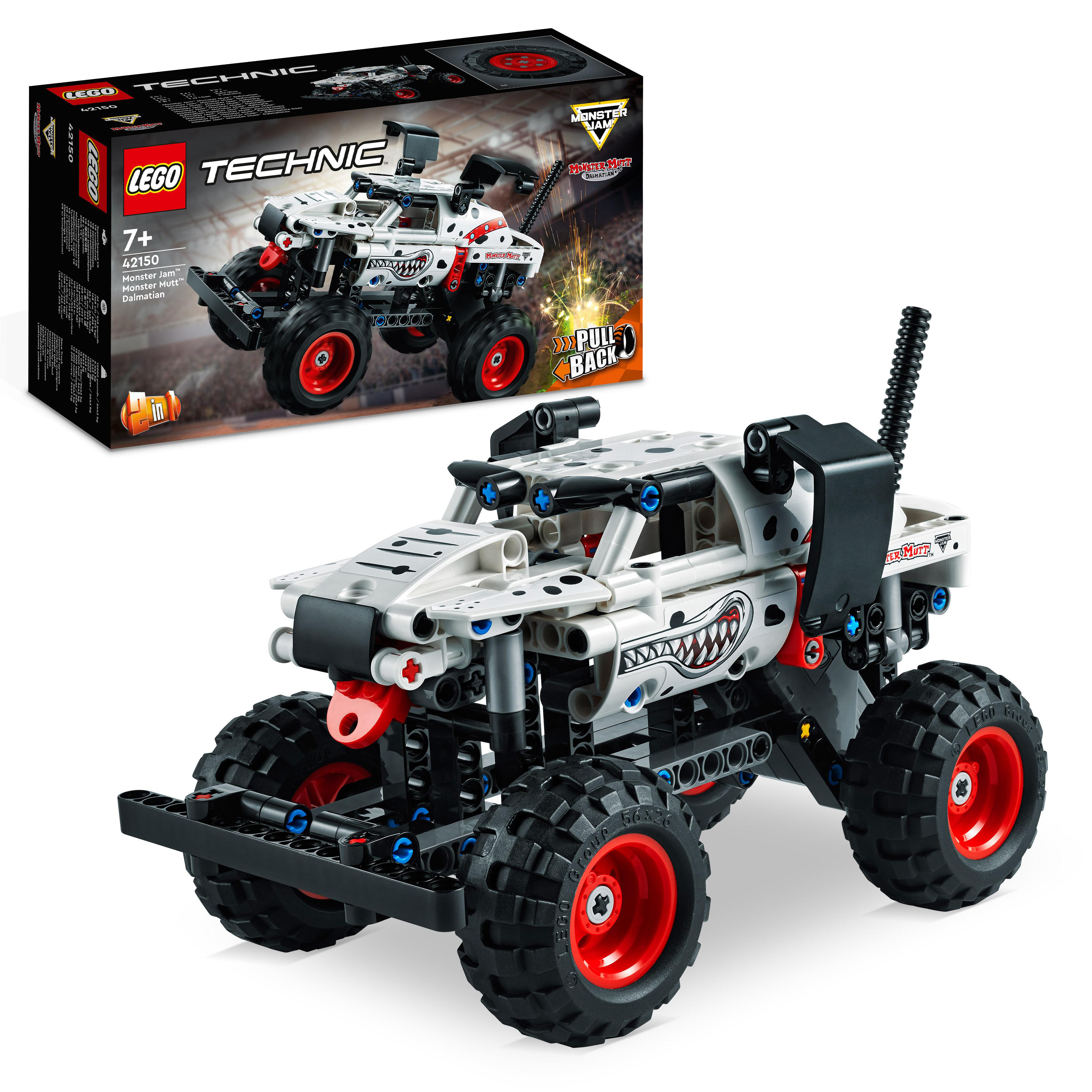 LEGO Technic 42150 Monster Bausatz, Mutt™ Jam™ Mehrfarbig Dalmatian Monster