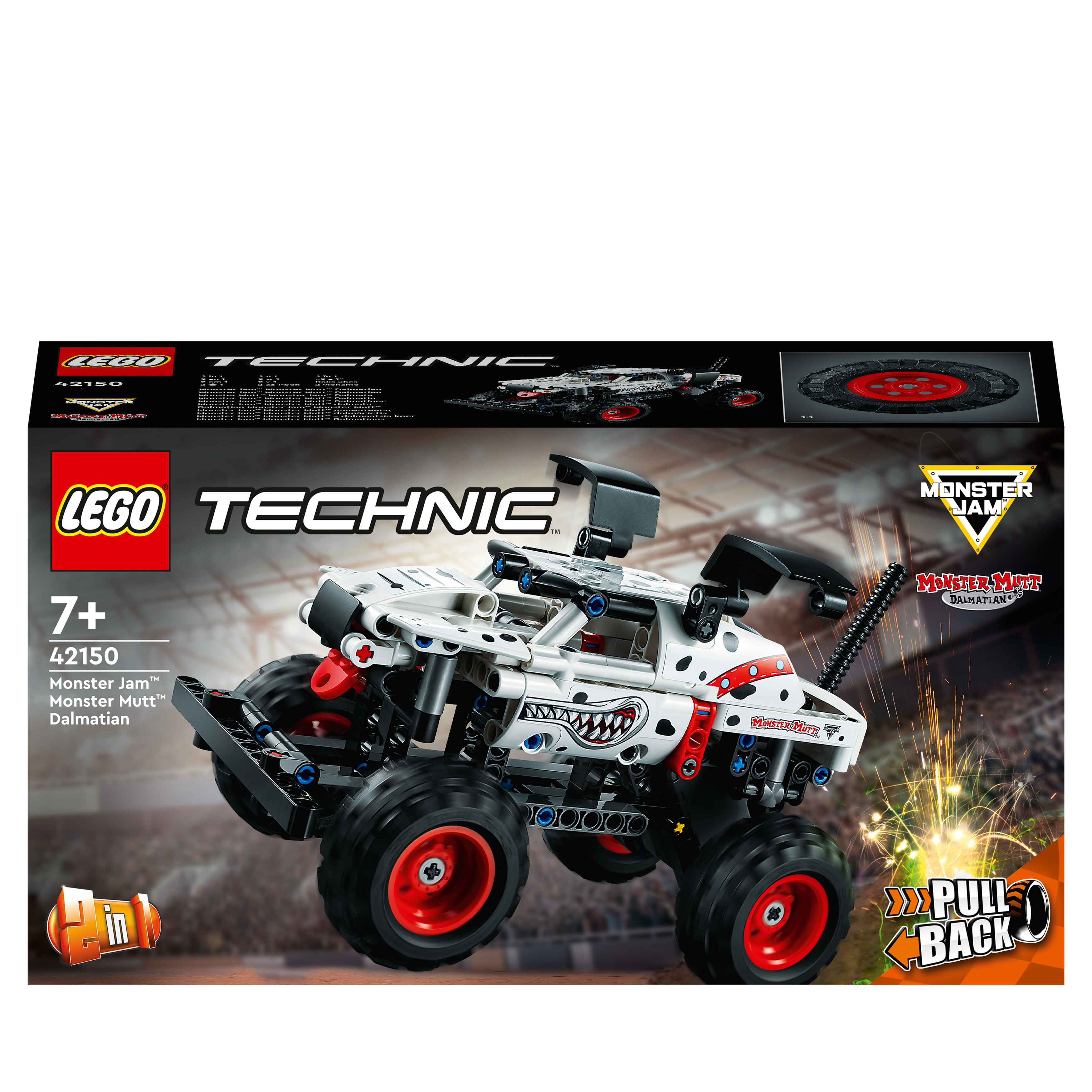 LEGO Technic 42150 Monster Bausatz, Jam™ Dalmatian Monster Mehrfarbig Mutt™