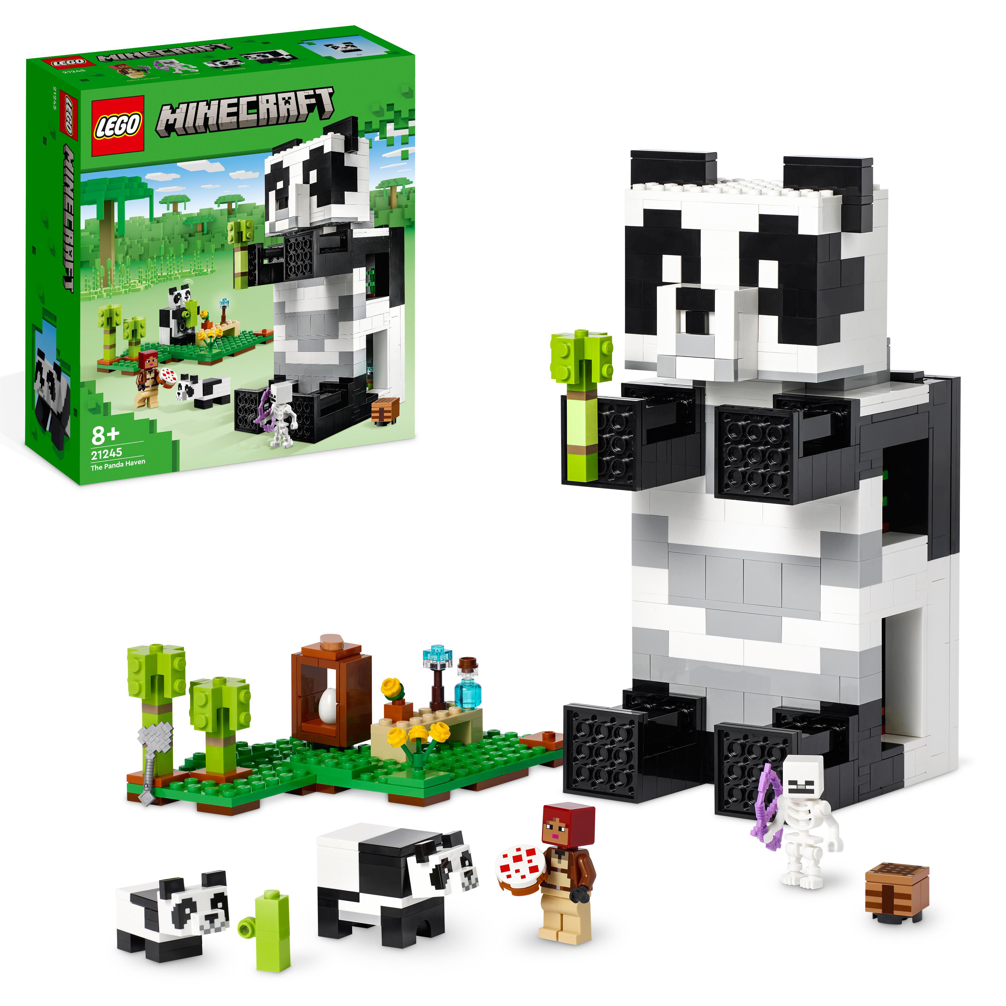 LEGO Minecraft 21245 Das Pandahaus Bausatz, Mehrfarbig