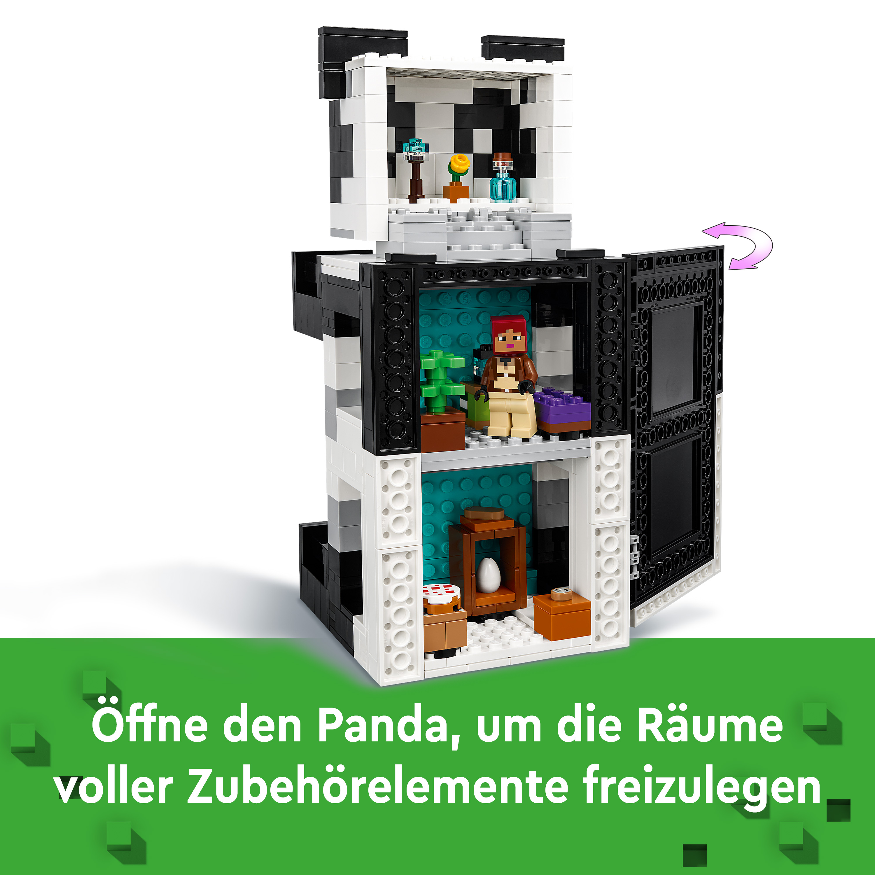 Minecraft Pandahaus 21245 LEGO Das Mehrfarbig Bausatz,
