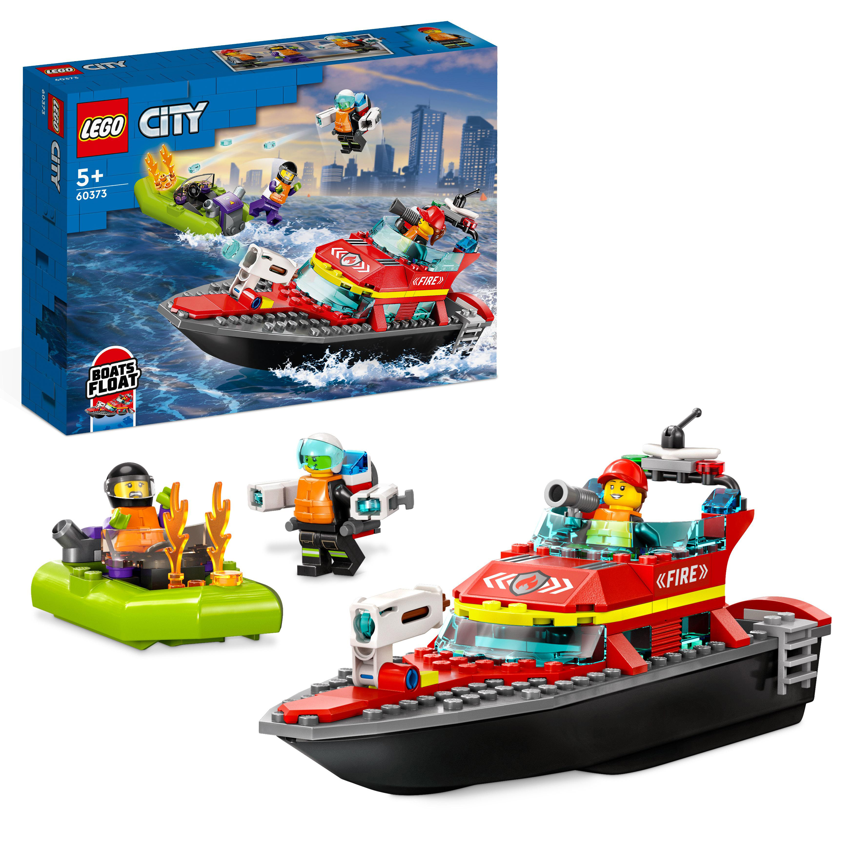 LEGO City Feuerwehrboot Mehrfarbig 60373 Bausatz