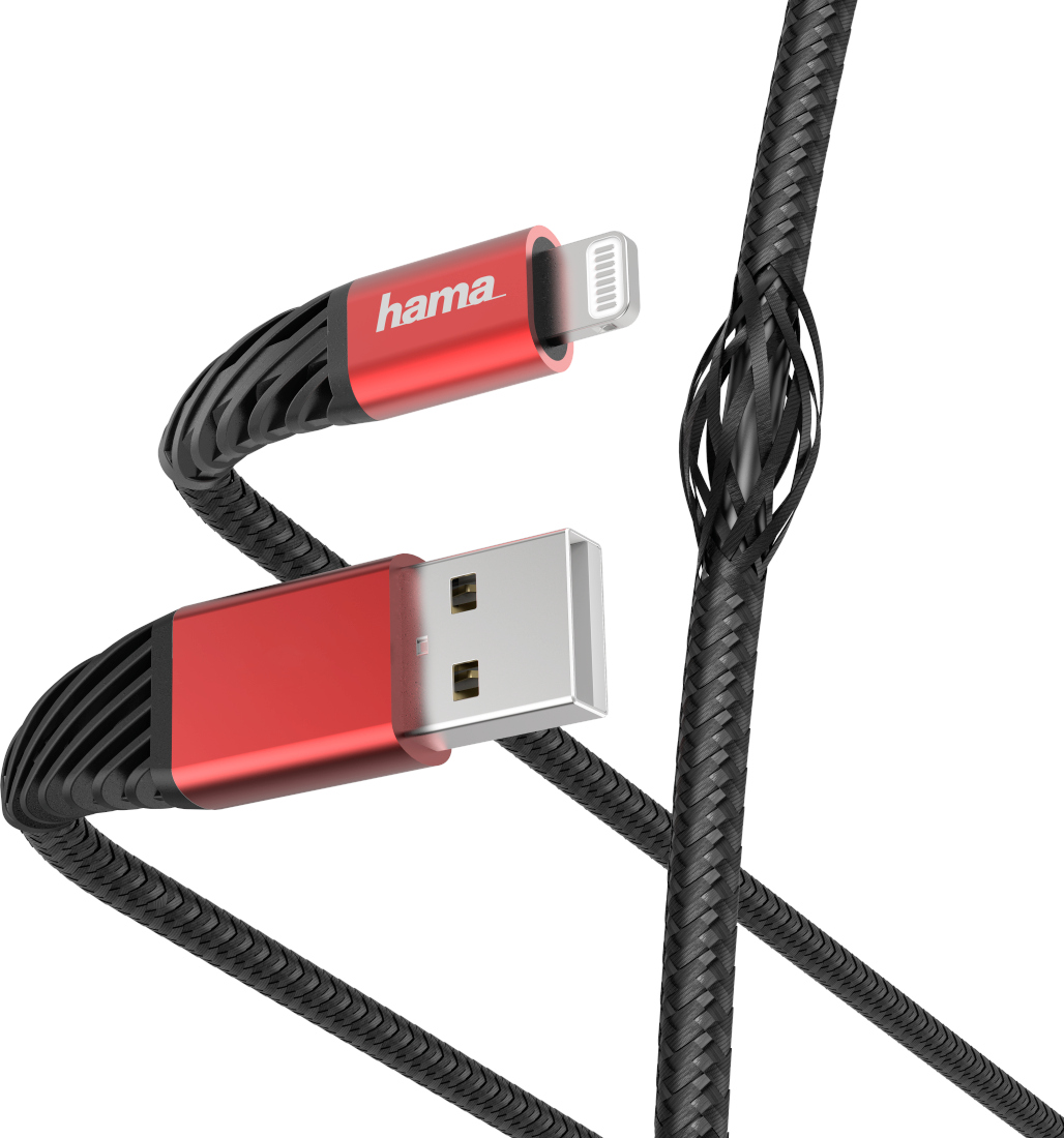 HAMA Câble USB-A - Lightning 1.5 m Noir (187217)