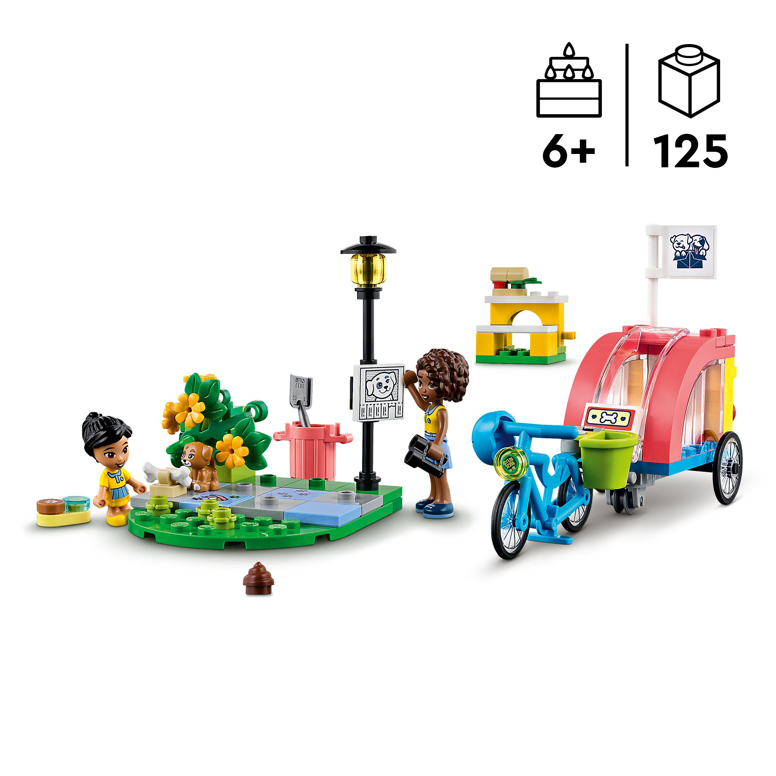 LEGO Friends 41738 Hunderettungsfahrrad Bausatz, Mehrfarbig