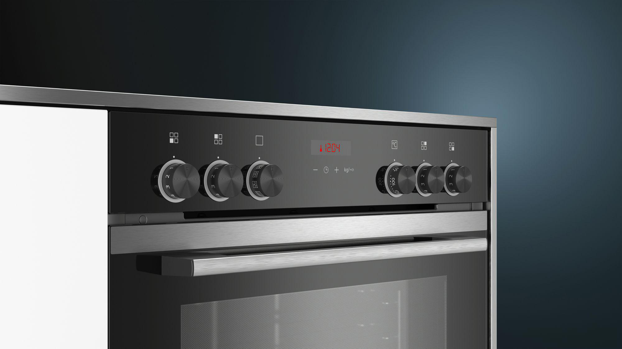 SIEMENS PQ211KA10 iQ300, Einbauherdset (Elektrokochfeld, A, 71 l)