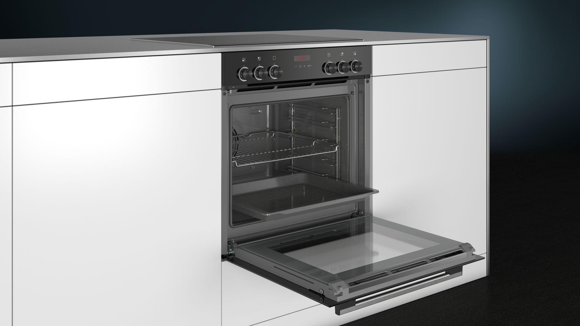 SIEMENS PQ211KA10 iQ300, Einbauherdset (Elektrokochfeld, A, 71 l)