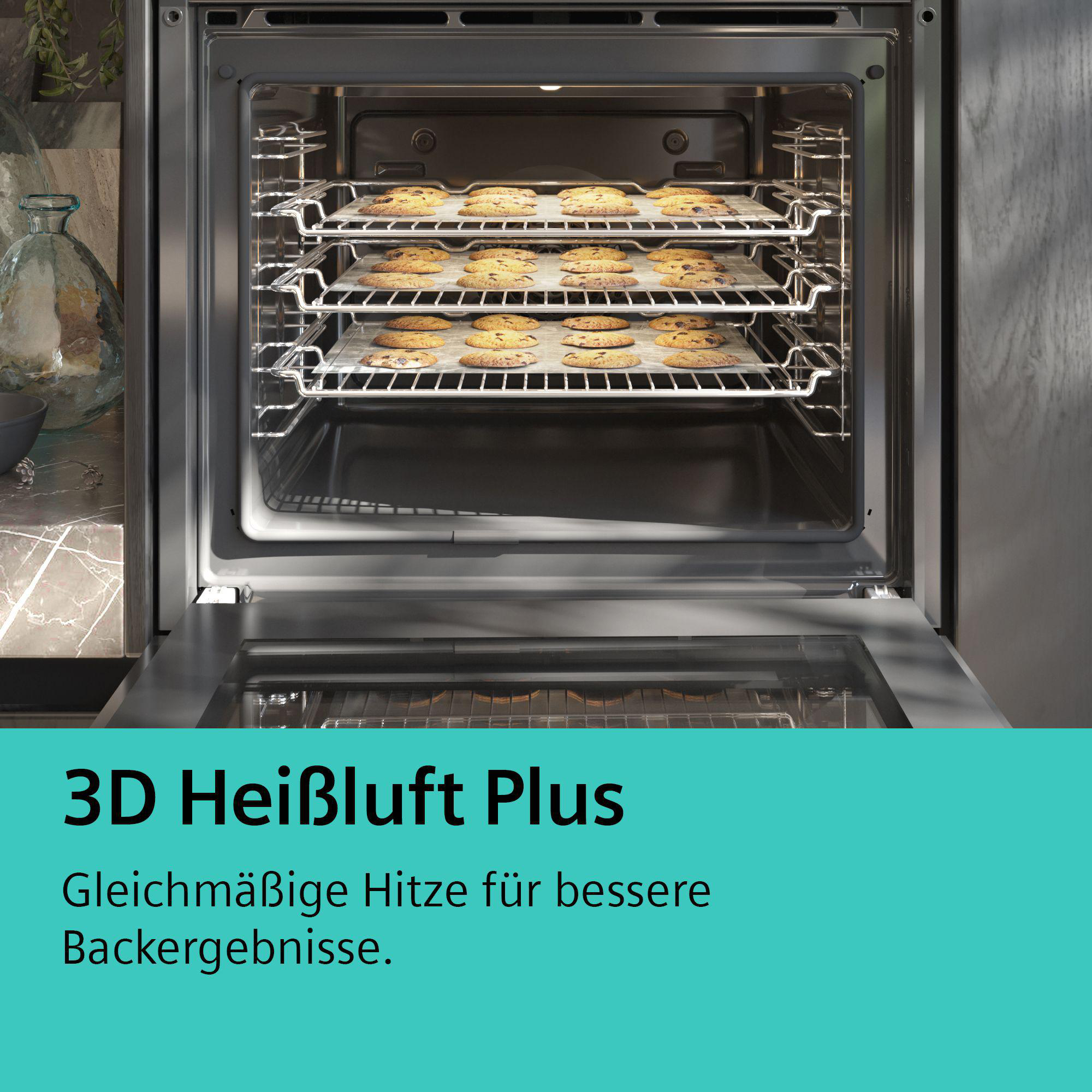 SIEMENS PQ211KA10 iQ300, Einbauherdset (Elektrokochfeld, A, 71 l)
