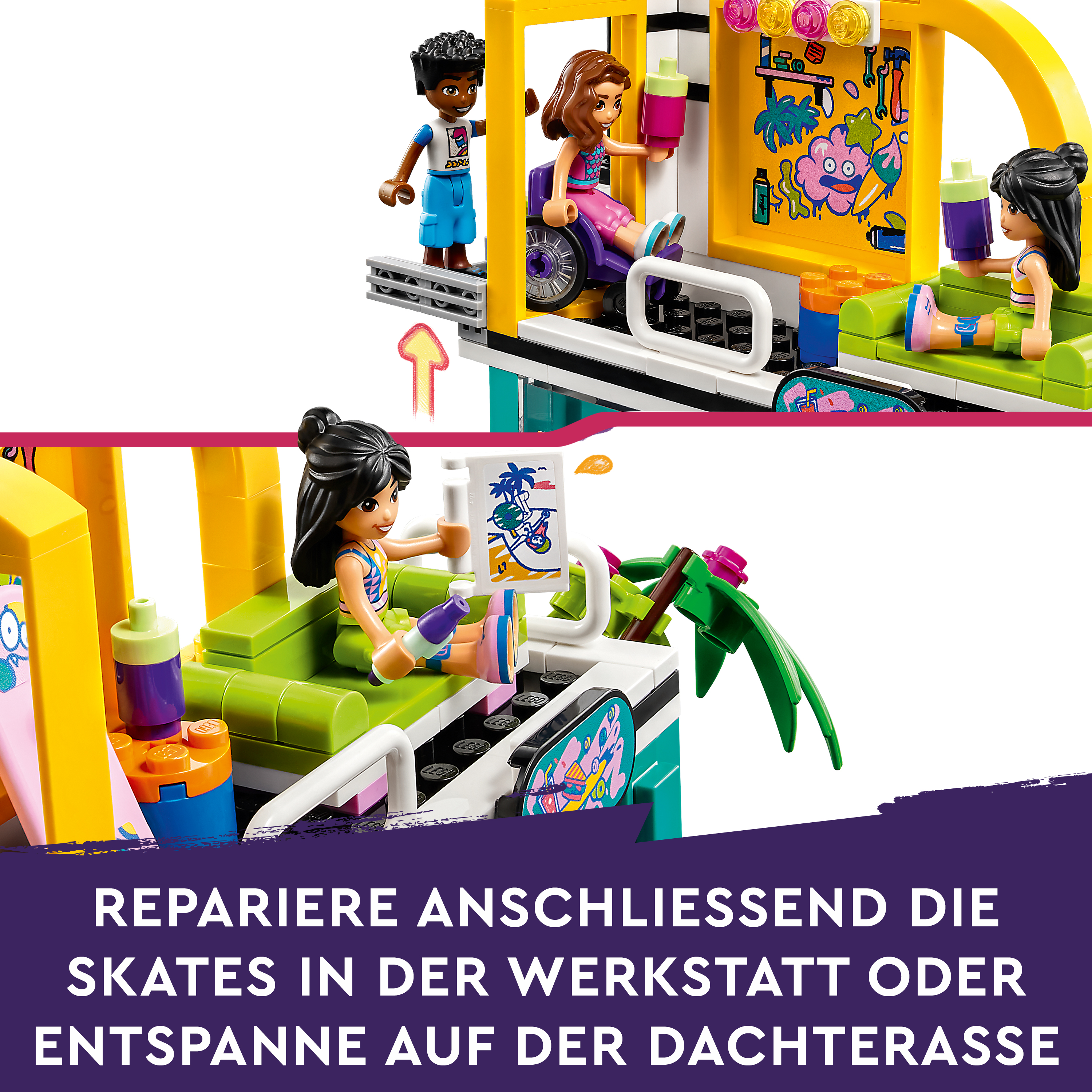 LEGO Friends 41751 Skatepark Bausatz, Mehrfarbig