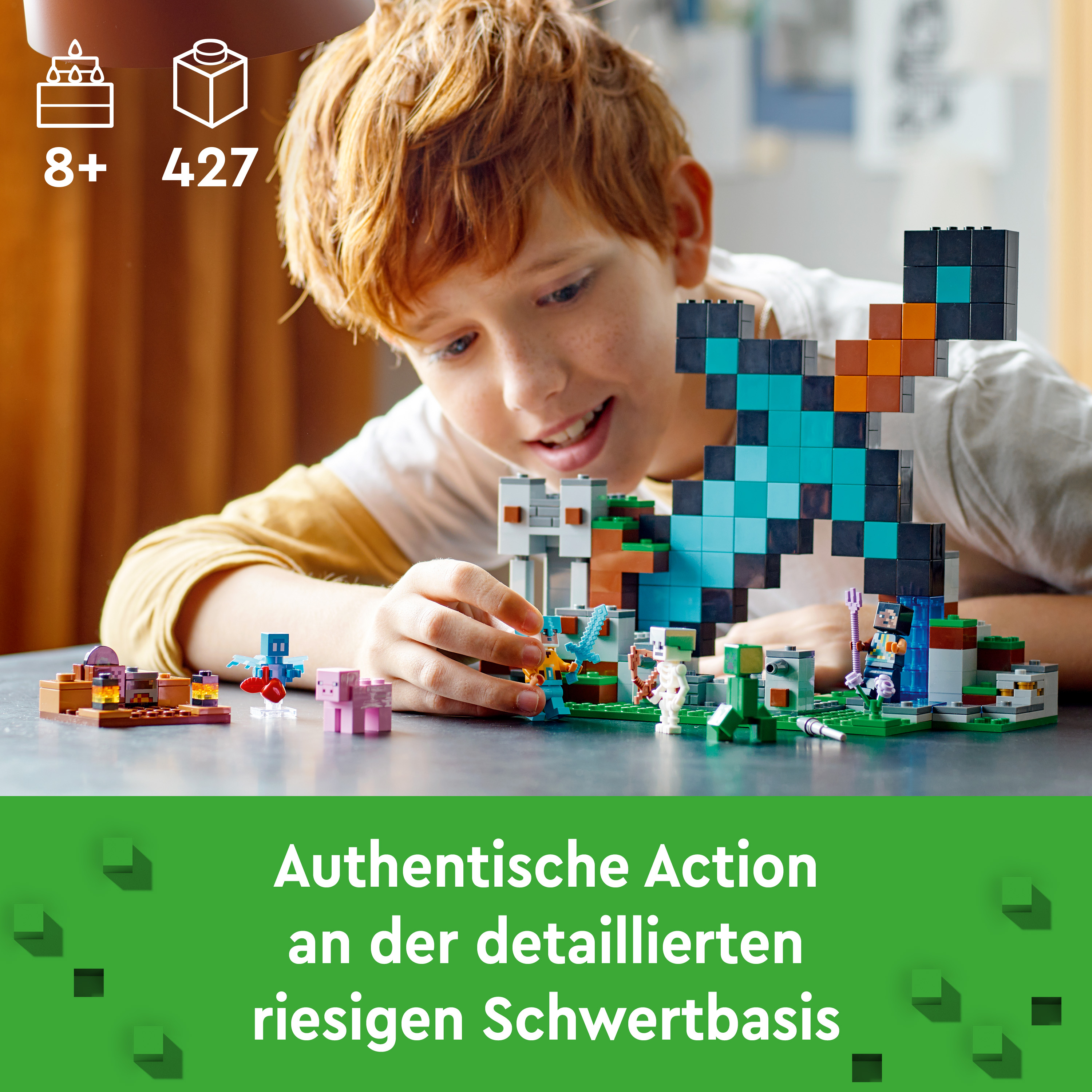 LEGO Minecraft 21244 Der Schwert-Außenposten Bausatz, Mehrfarbig