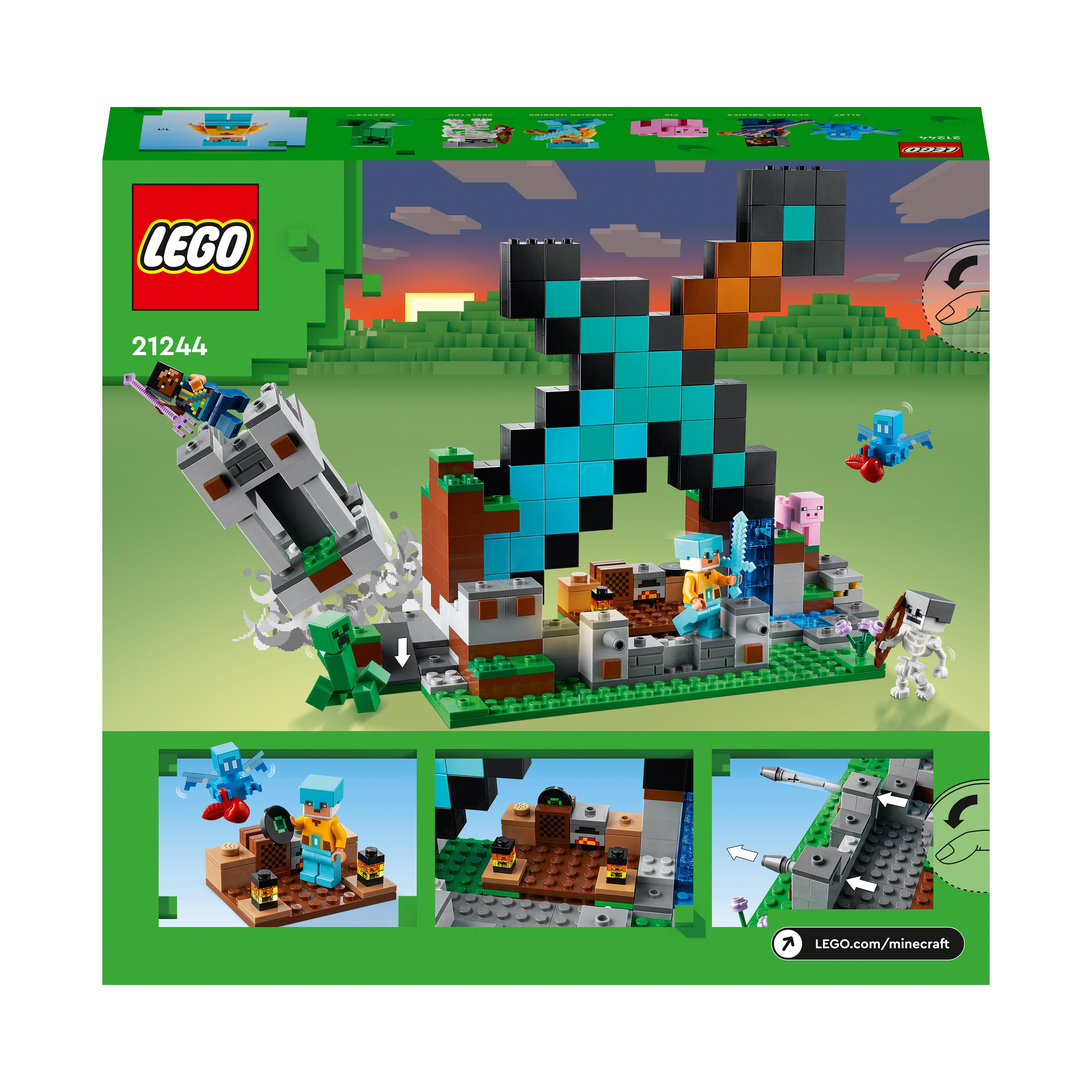 LEGO Minecraft 21244 Der Schwert-Außenposten Bausatz, Mehrfarbig