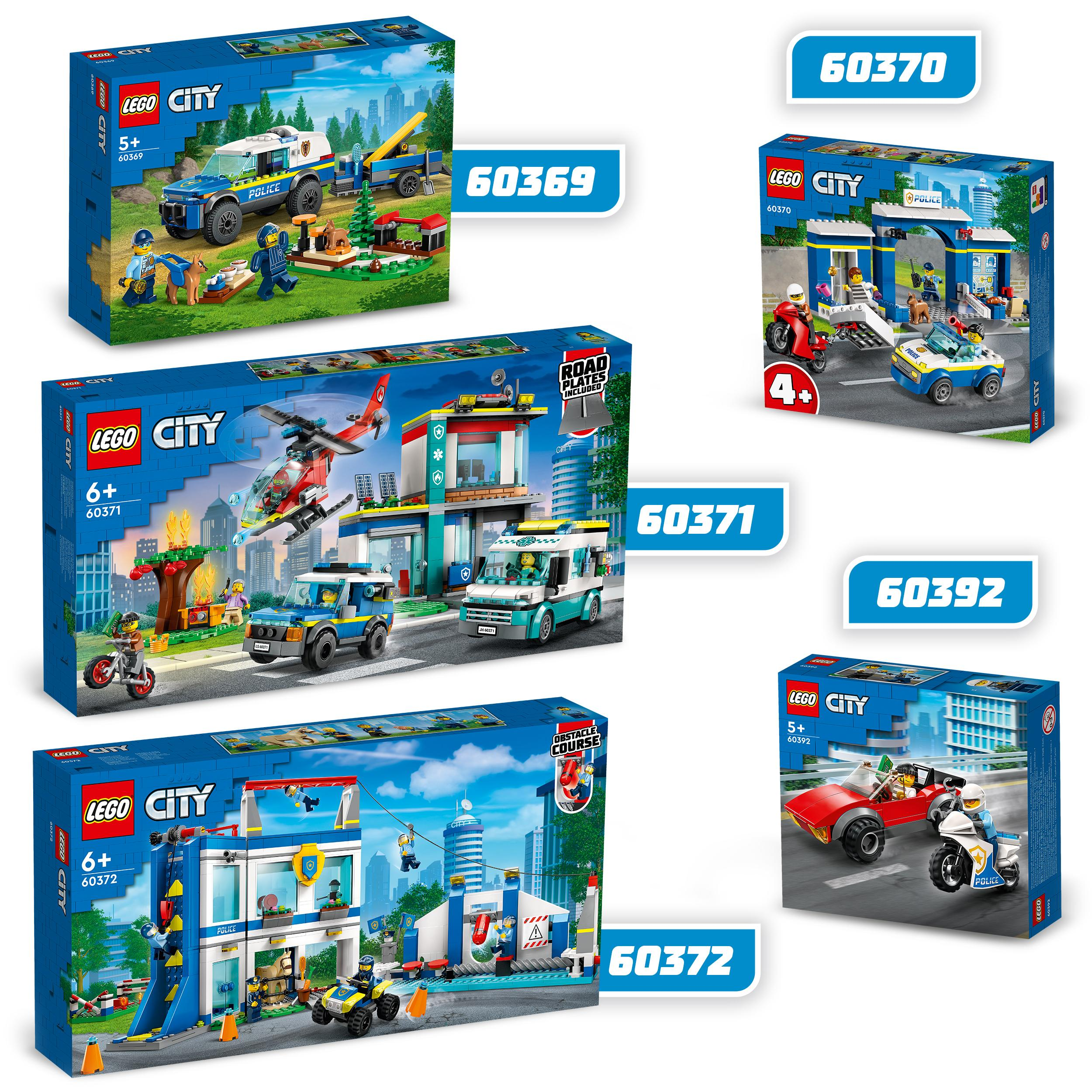 LEGO City 60371 Hauptquartier der Rettungsfahrzeuge Bausatz, Mehrfarbig