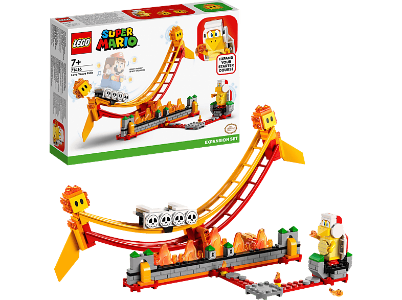 LEGO Super Mario 71416 Lavawelle-Fahrgeschäft – Erweiterungsset Bausatz, Mehrfarbig