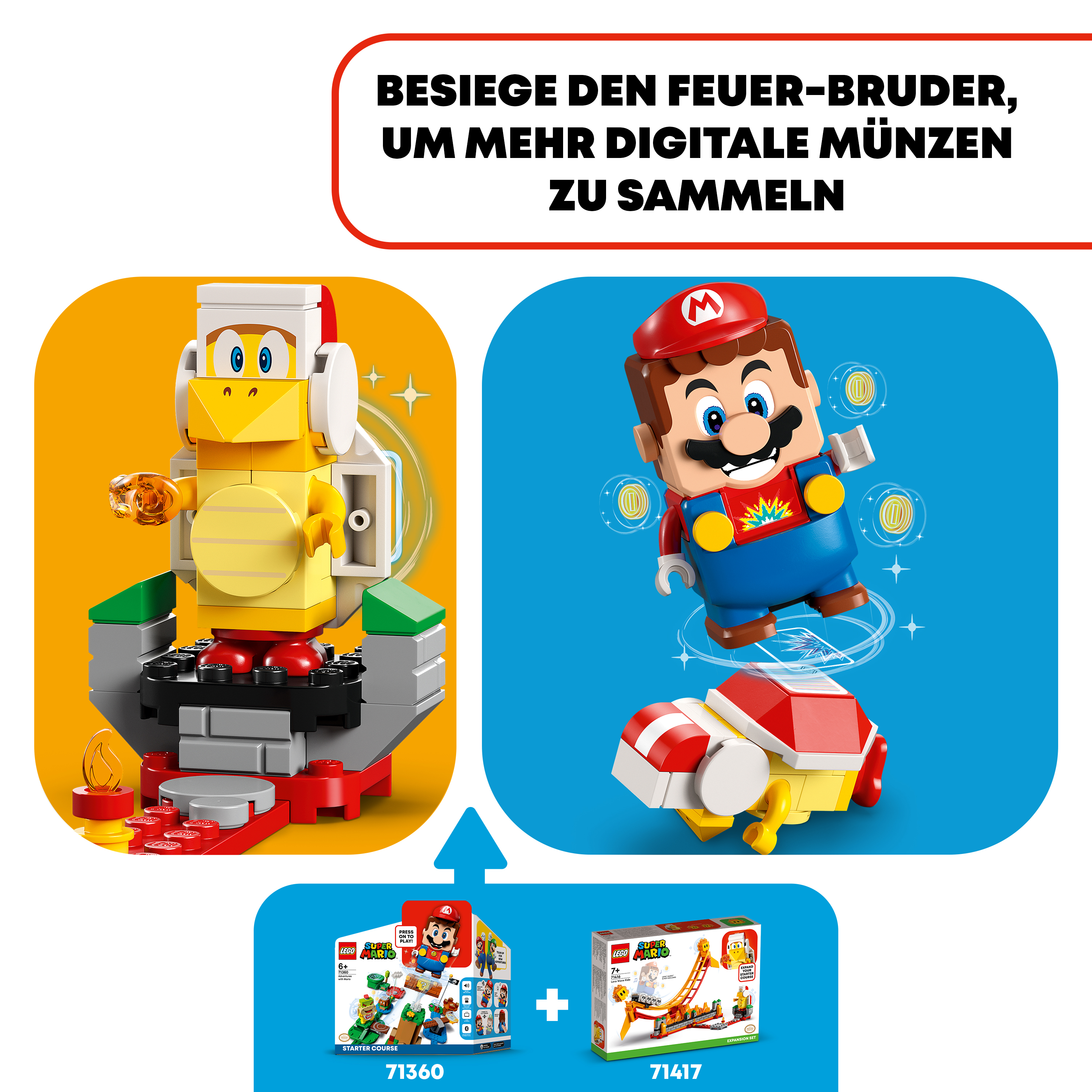 Mehrfarbig Super Mario Erweiterungsset – 71416 Bausatz, Lavawelle-Fahrgeschäft LEGO