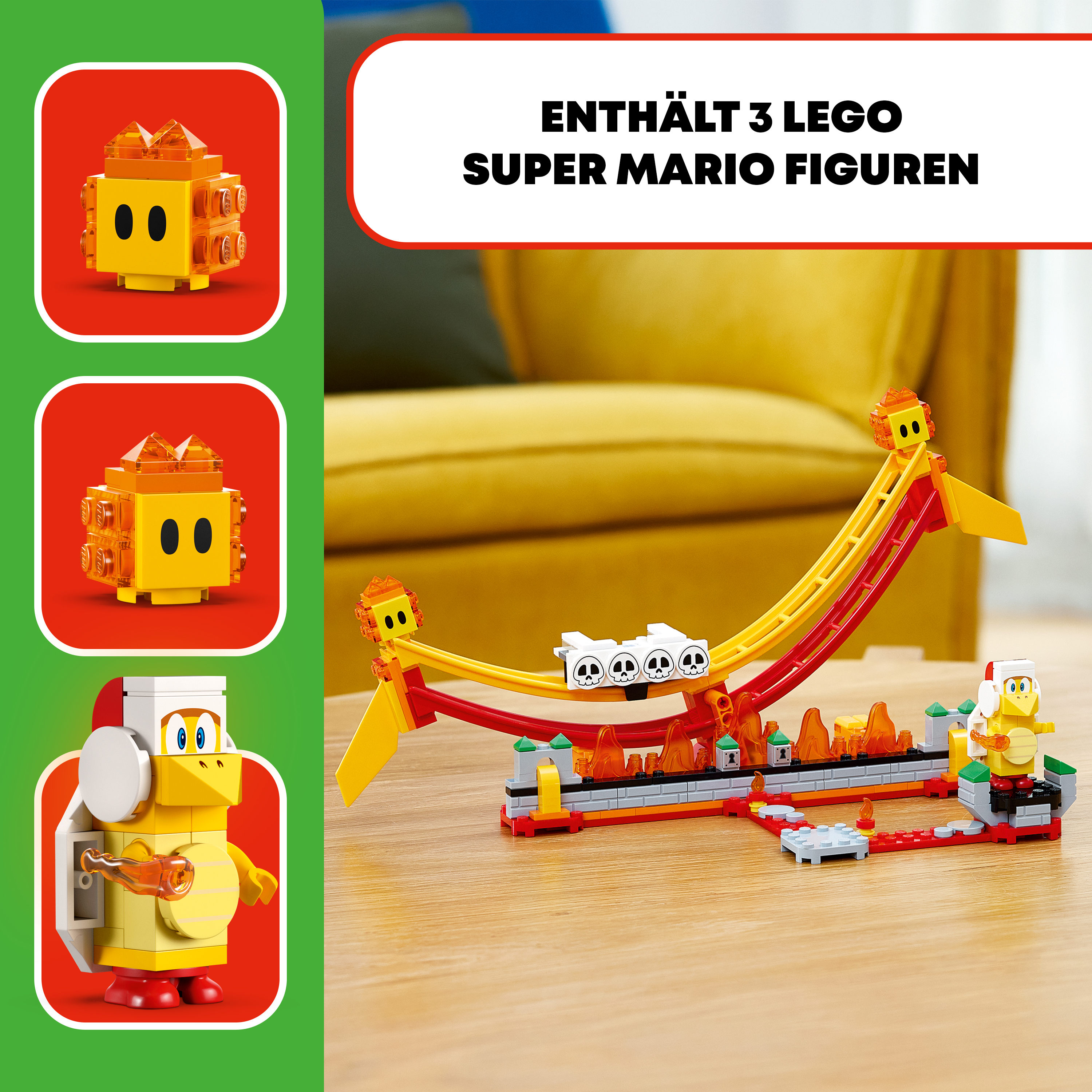 Mehrfarbig Super Mario Erweiterungsset – 71416 Bausatz, Lavawelle-Fahrgeschäft LEGO
