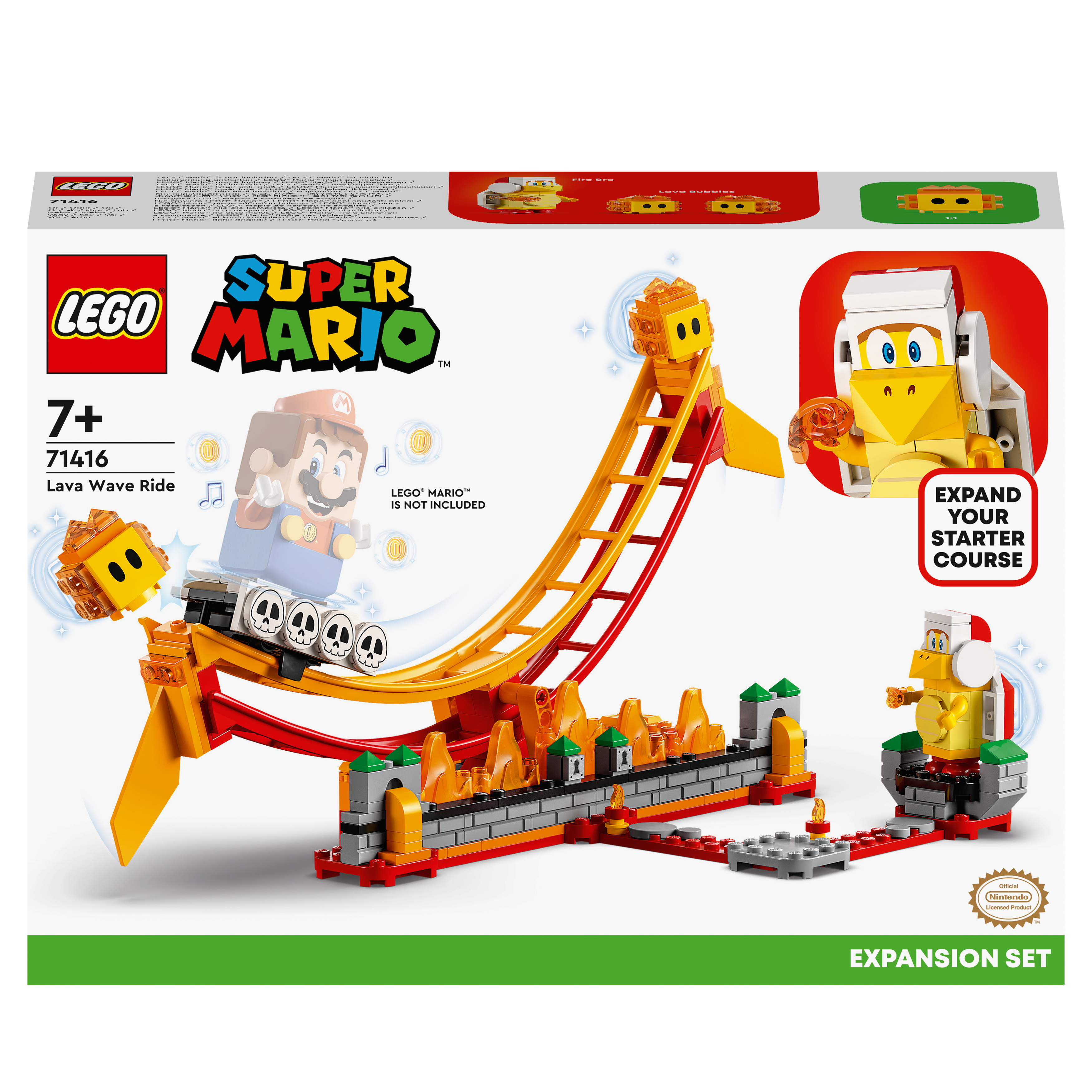 LEGO Super Mario 71416 Lavawelle-Fahrgeschäft – Mehrfarbig Erweiterungsset Bausatz