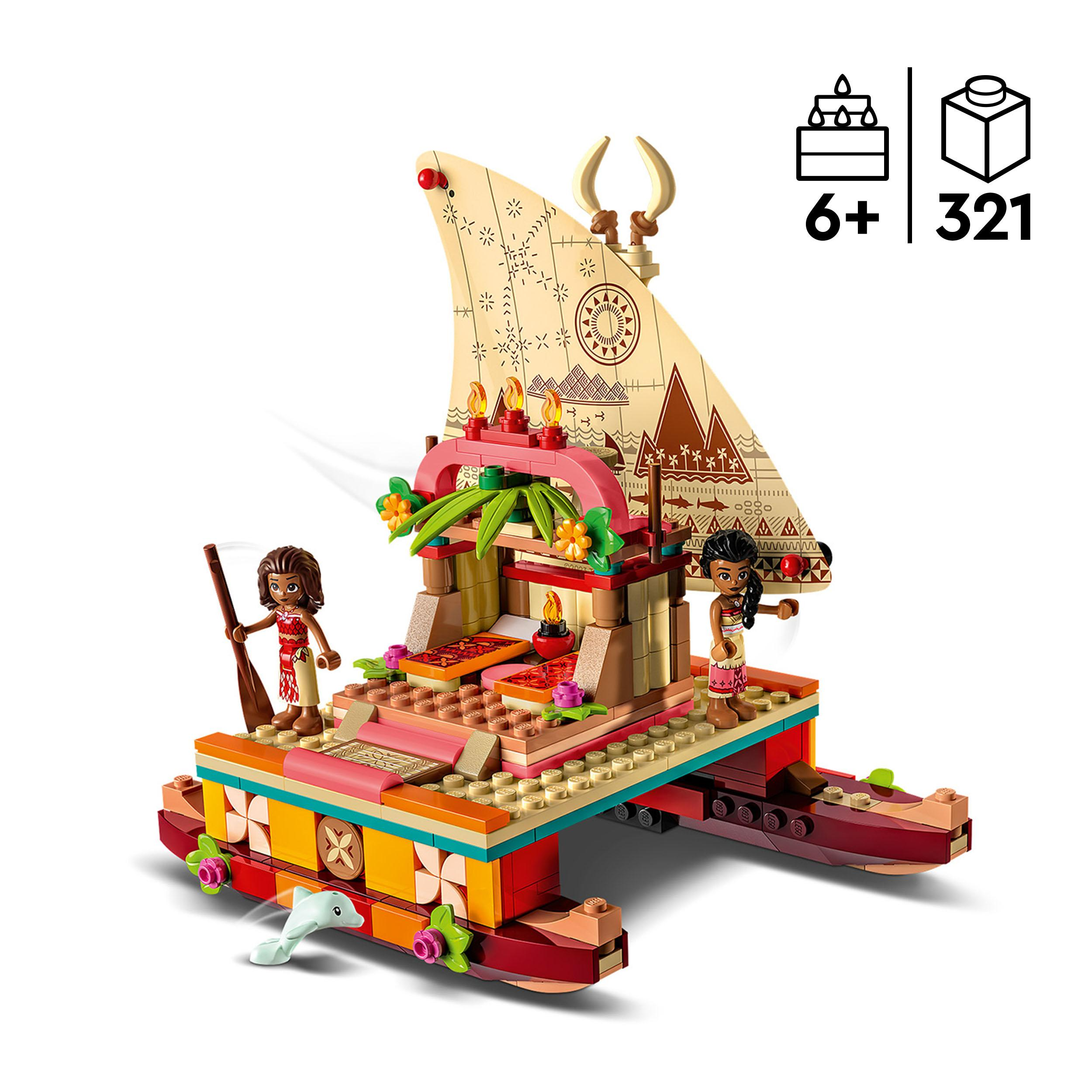 LEGO Disney Katamaran 43210 Bausatz, Mehrfarbig Vaianas