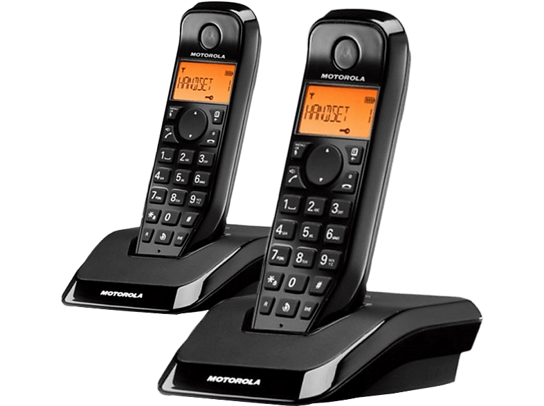 Motorola Draadloze Telefoon S1202 Dect Duo Mix Black (1202black)