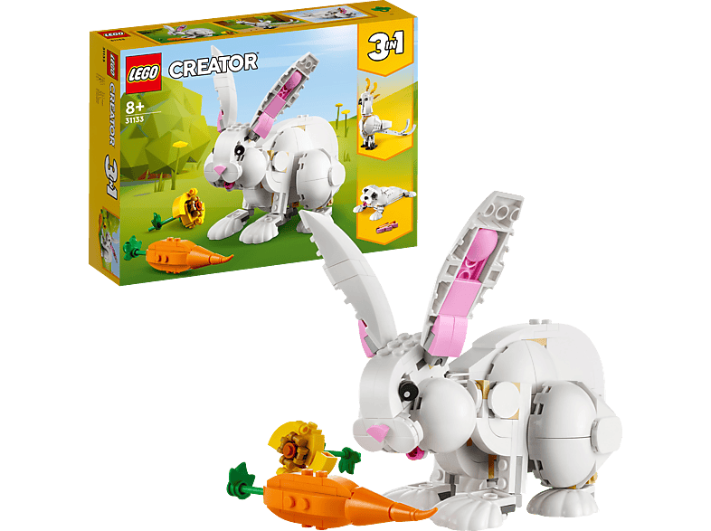 LEGO Creator 31133 Weißer Hase Bausatz, Mehrfarbig