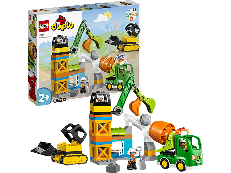 LEGO DUPLO Town 10990 Baustelle mit Baufahrzeugen Bausatz, Mehrfarbig