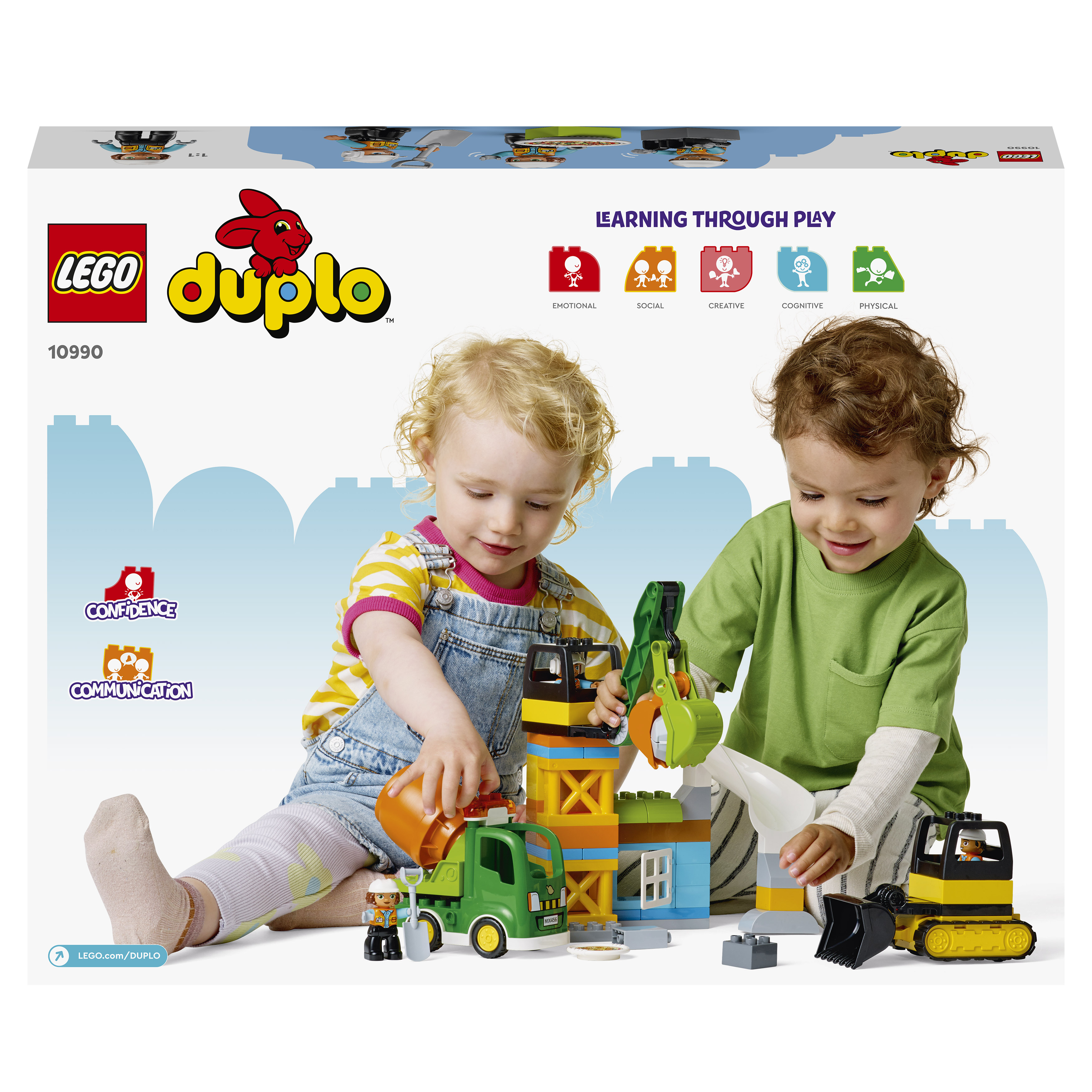 LEGO DUPLO Town Mehrfarbig Bausatz, 10990 mit Baustelle Baufahrzeugen