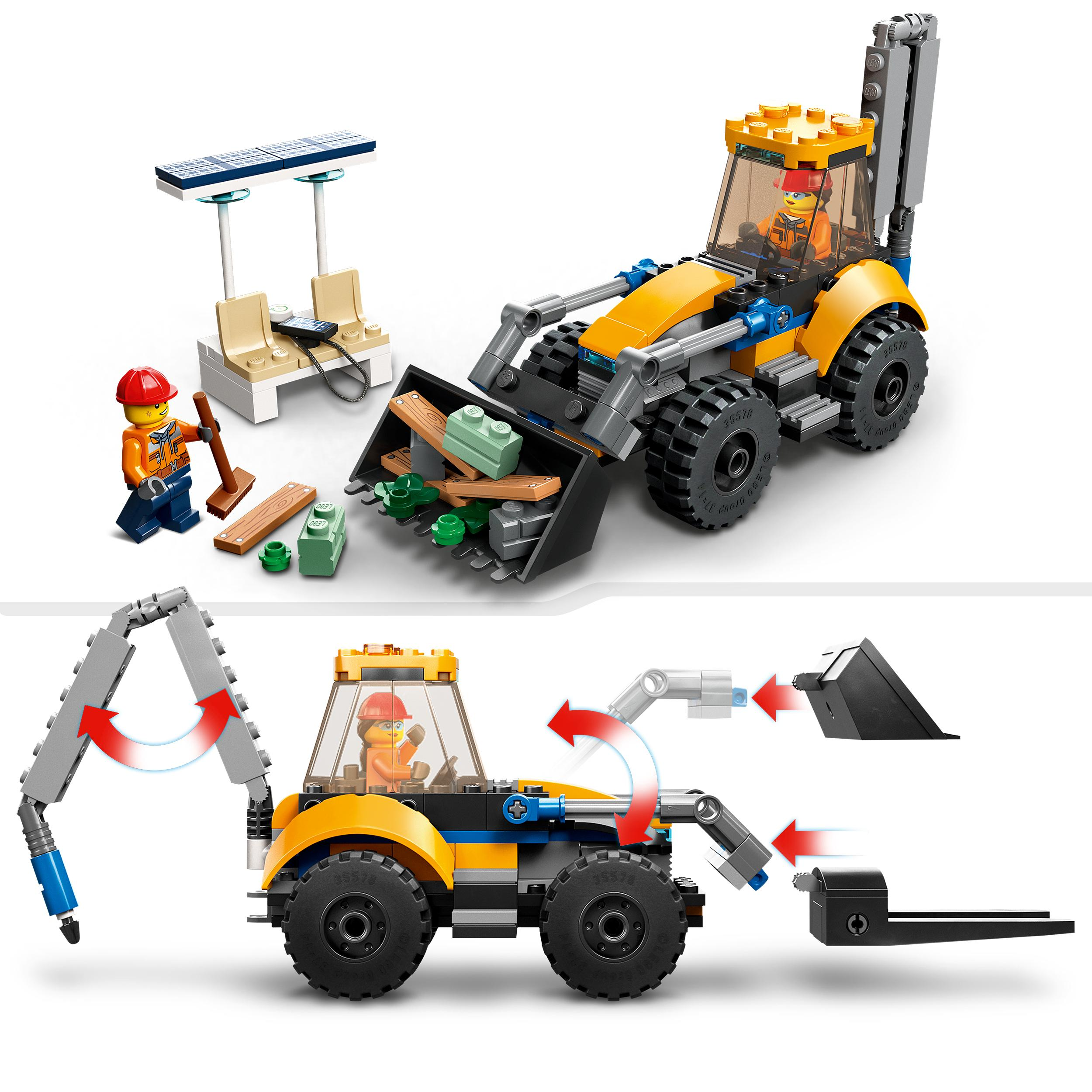 Mehrfarbig Radlader City LEGO 60385 Bausatz,