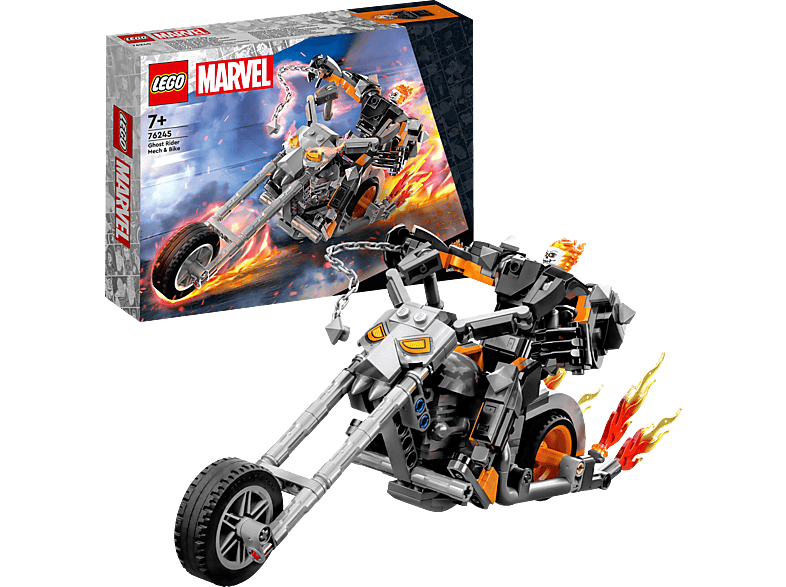 Bausatz, Rider 76245 LEGO mit Bike Mech Marvel Mehrfarbig Ghost &