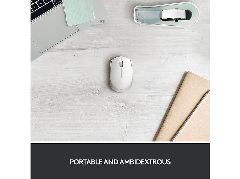 LOGITECH M171 Kabellose Maus, Weiß — Foto 2 von 5