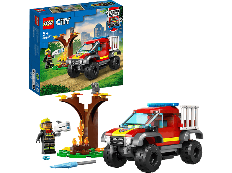 LEGO Bausatz, Mehrfarbig City 60393 Feuerwehr-Pickup