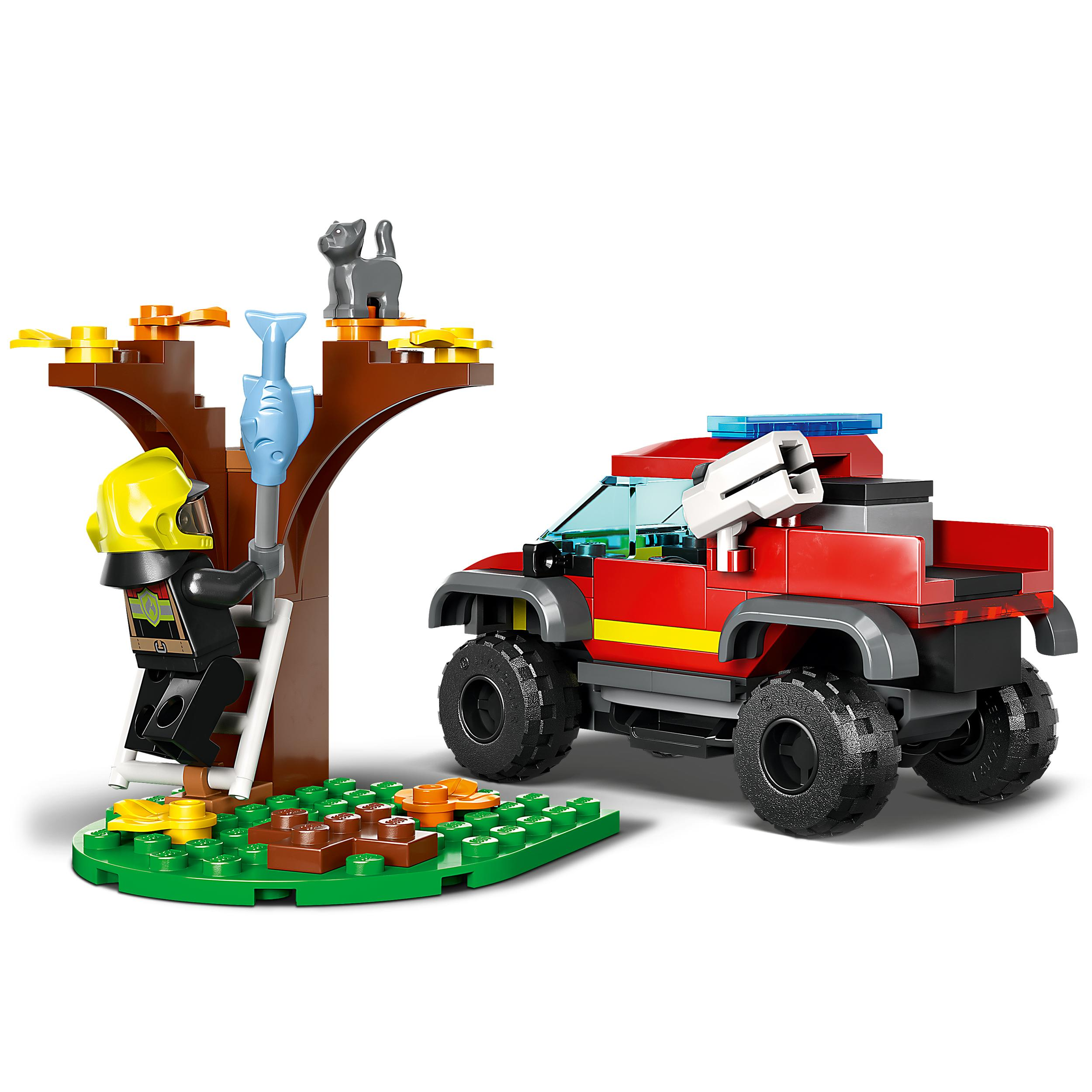 LEGO City Feuerwehr-Pickup Bausatz, Mehrfarbig 60393