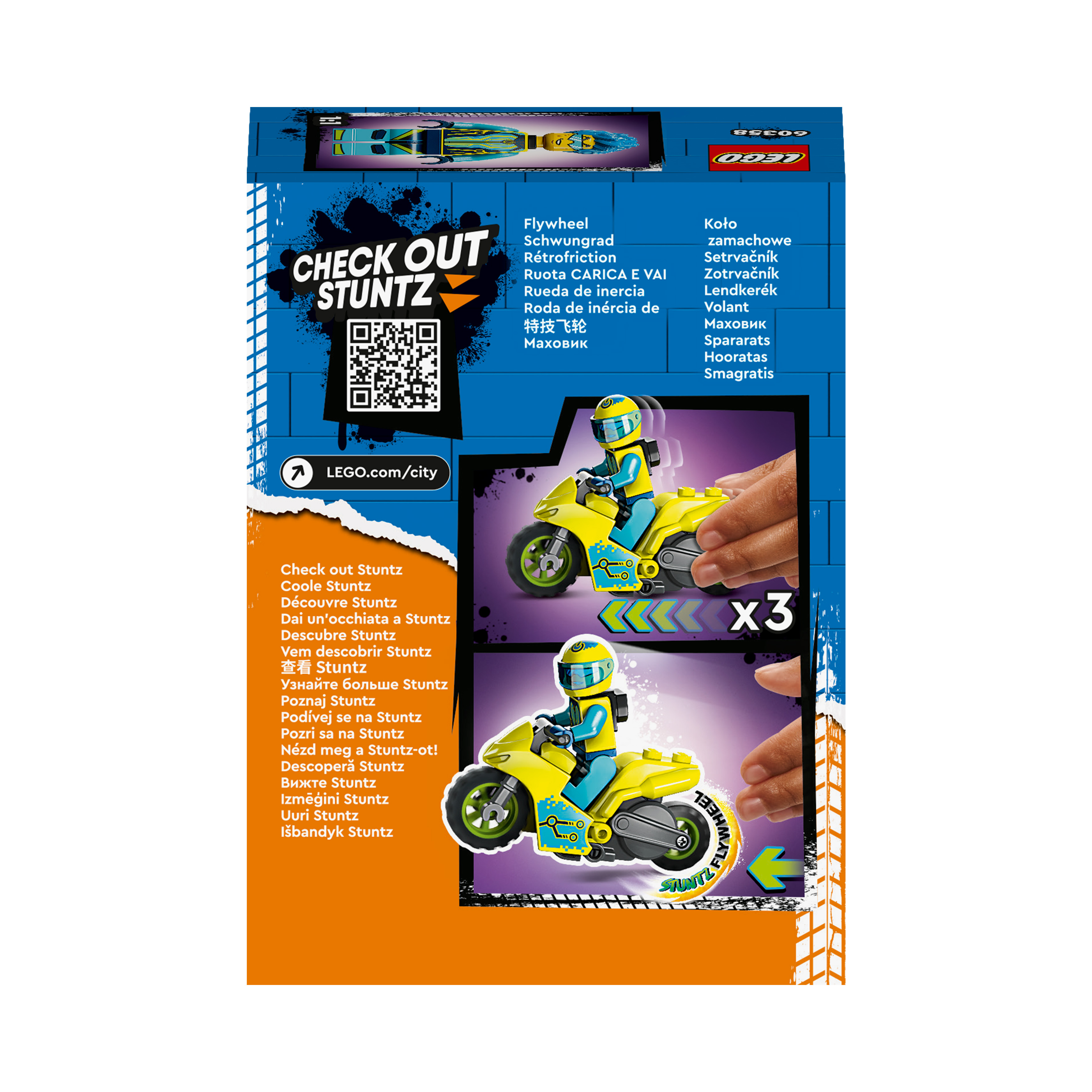 LEGO City 60358 Cyber-Stuntbike Bausatz, Mehrfarbig