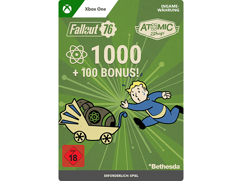 Fallout 76 1000 + 100 Atoms - [Xbox One]