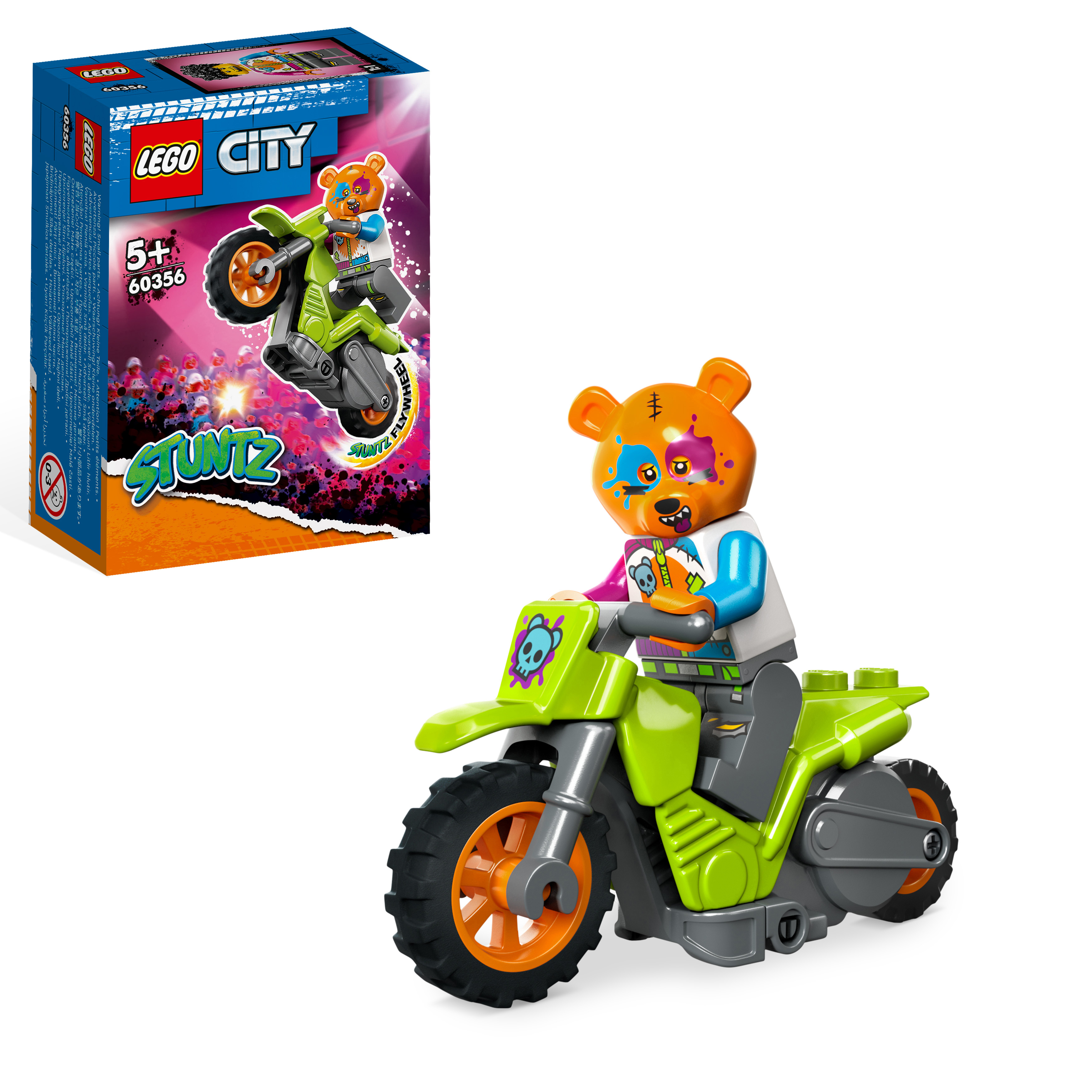 City 60356 Bausatz, Mehrfarbig Bären-Stuntbike LEGO
