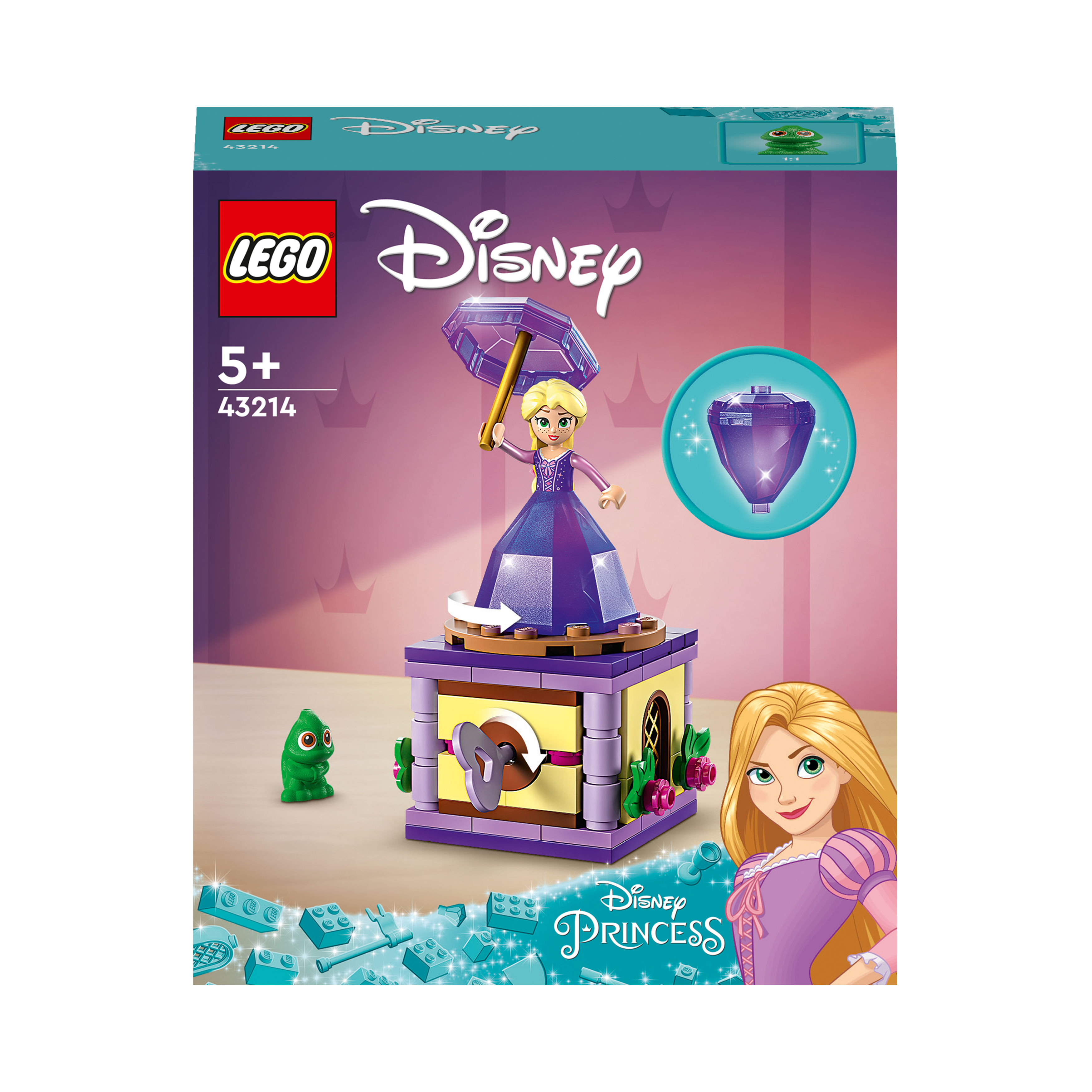 LEGO Disney Mehrfarbig Bausatz, 43214 Rapunzel-Spieluhr
