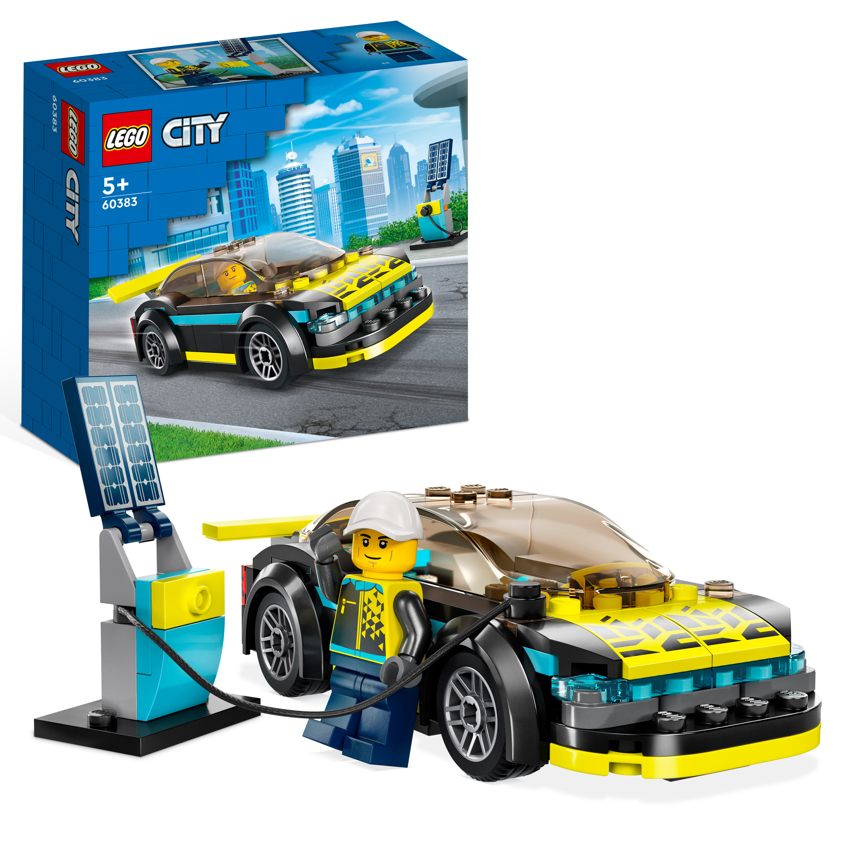 Mehrfarbig City Bausatz, 60383 LEGO Elektro-Sportwagen