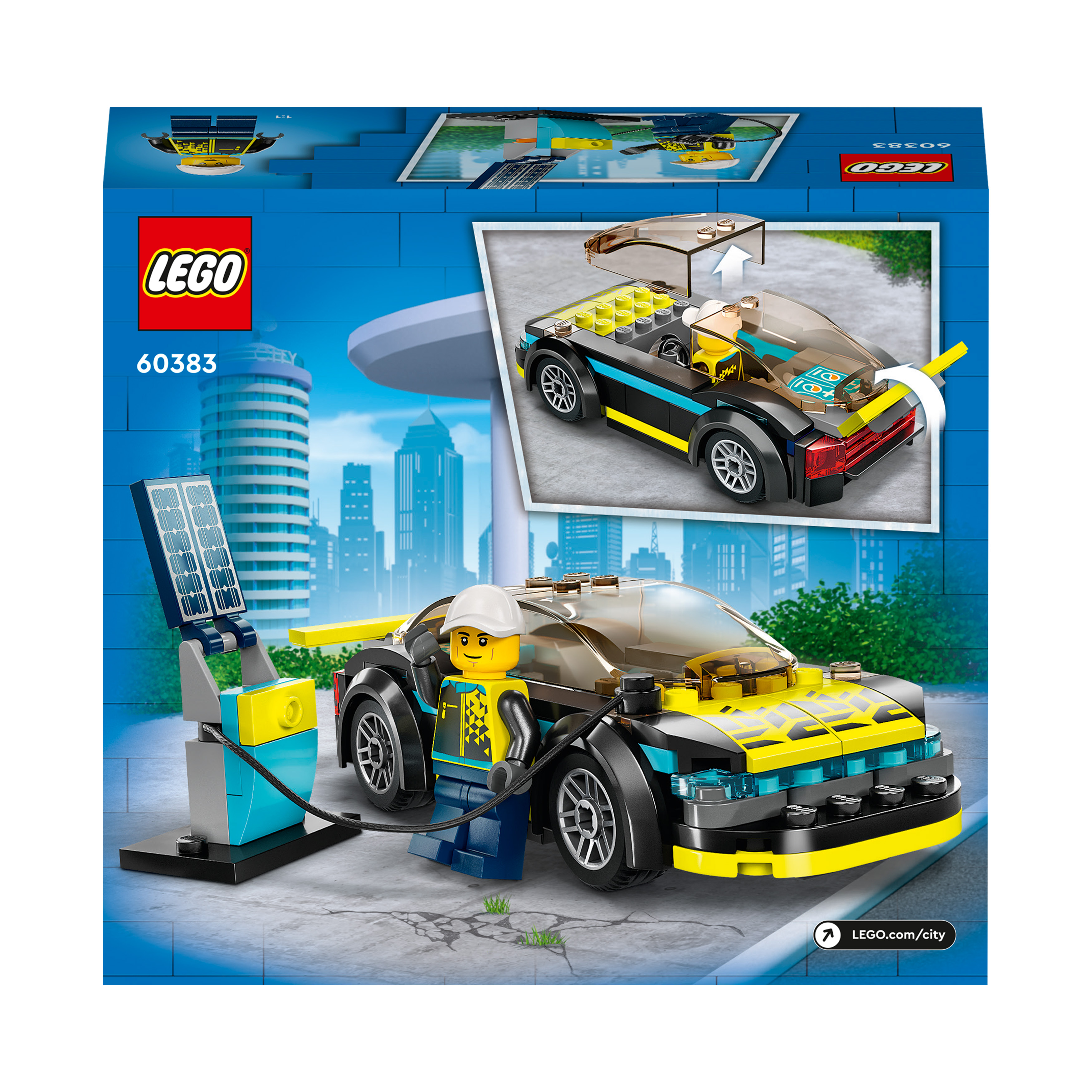 Bausatz, City LEGO Mehrfarbig Elektro-Sportwagen 60383